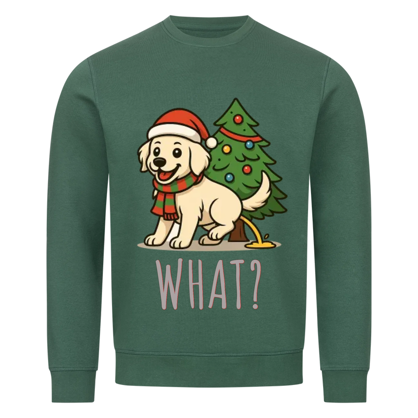 Hund & Weihnachtsbaum Premium Sweatshirt - Eigenes Bild