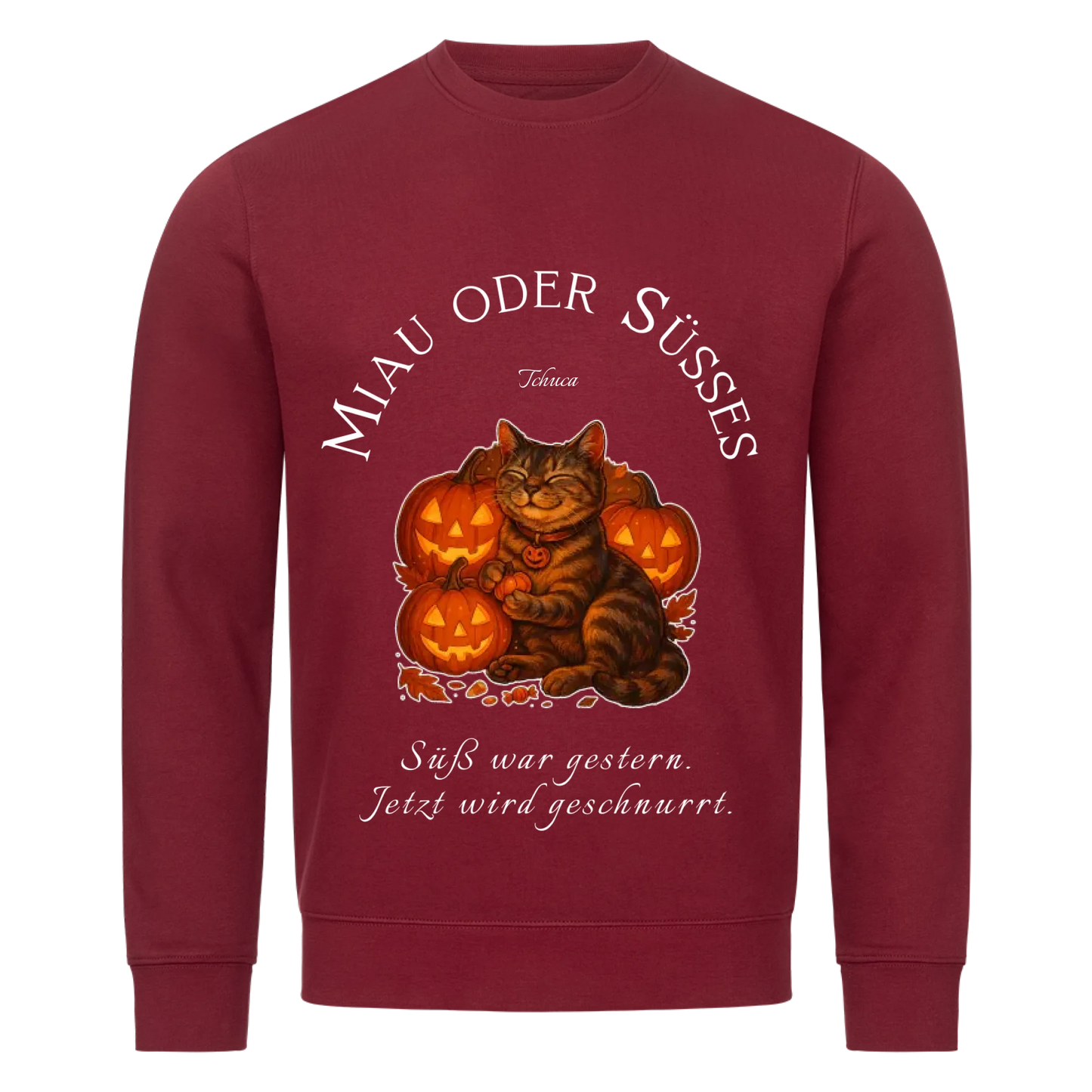 Miau oder Süsses Bio Sweatshirt - Eigenes Bild + Name
