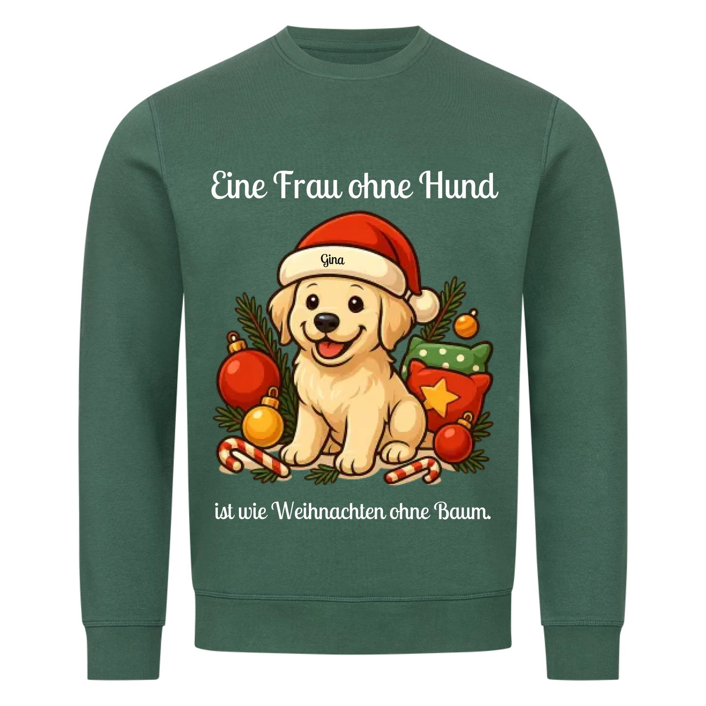 Eine Frau ohne Hund Premium Sweatshirt - Eigenes Bild