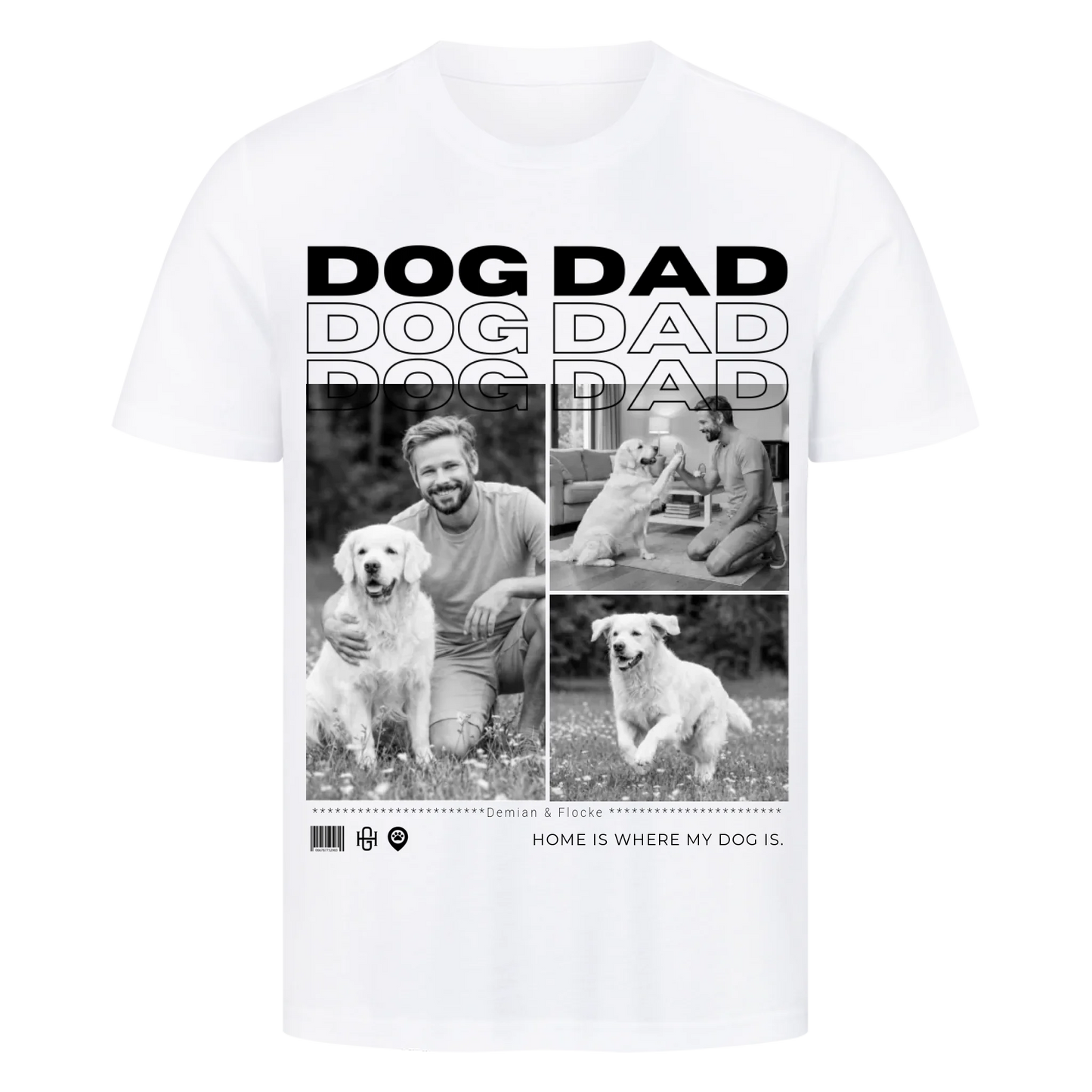 Dog Dad Premium T-Shirt - Eigene Fotos