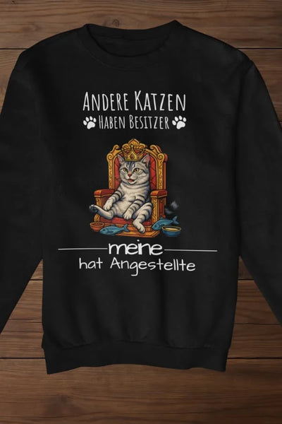 Deine Katze auf Thron Sweatshirt - Eigenes Bild