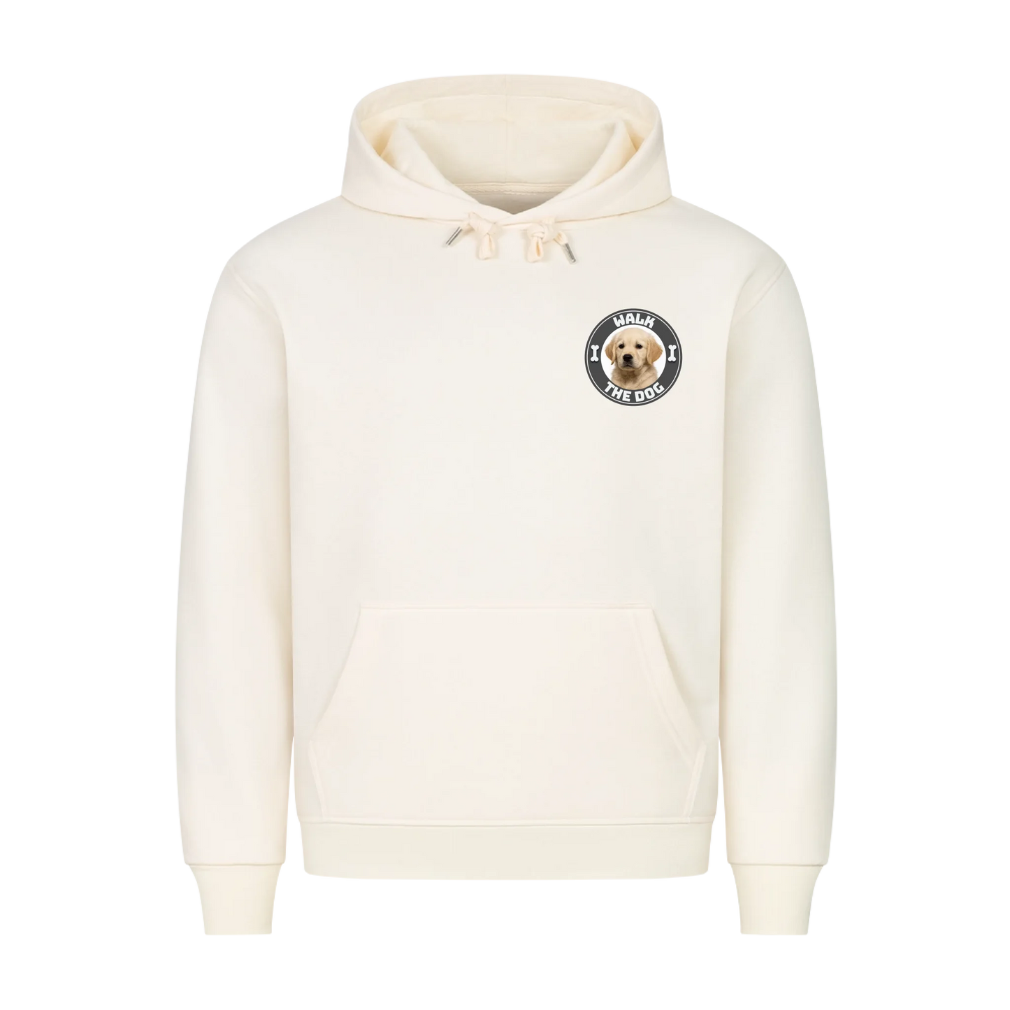 Walk The Dog - Premium Hoodie mit Frontprint - Eigenes Foto