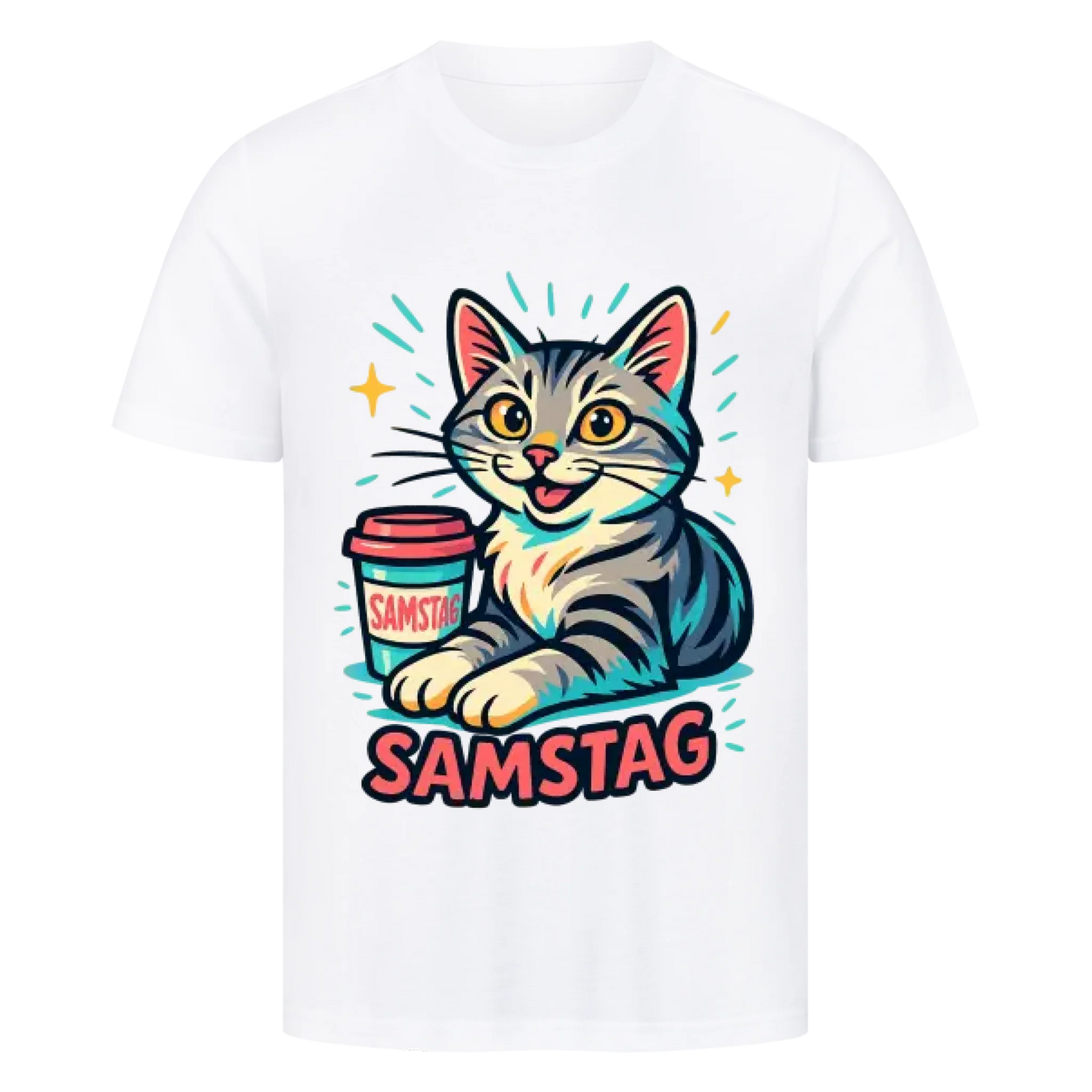 Cat Mood Samstag T-Shirt - Eigenes Bild