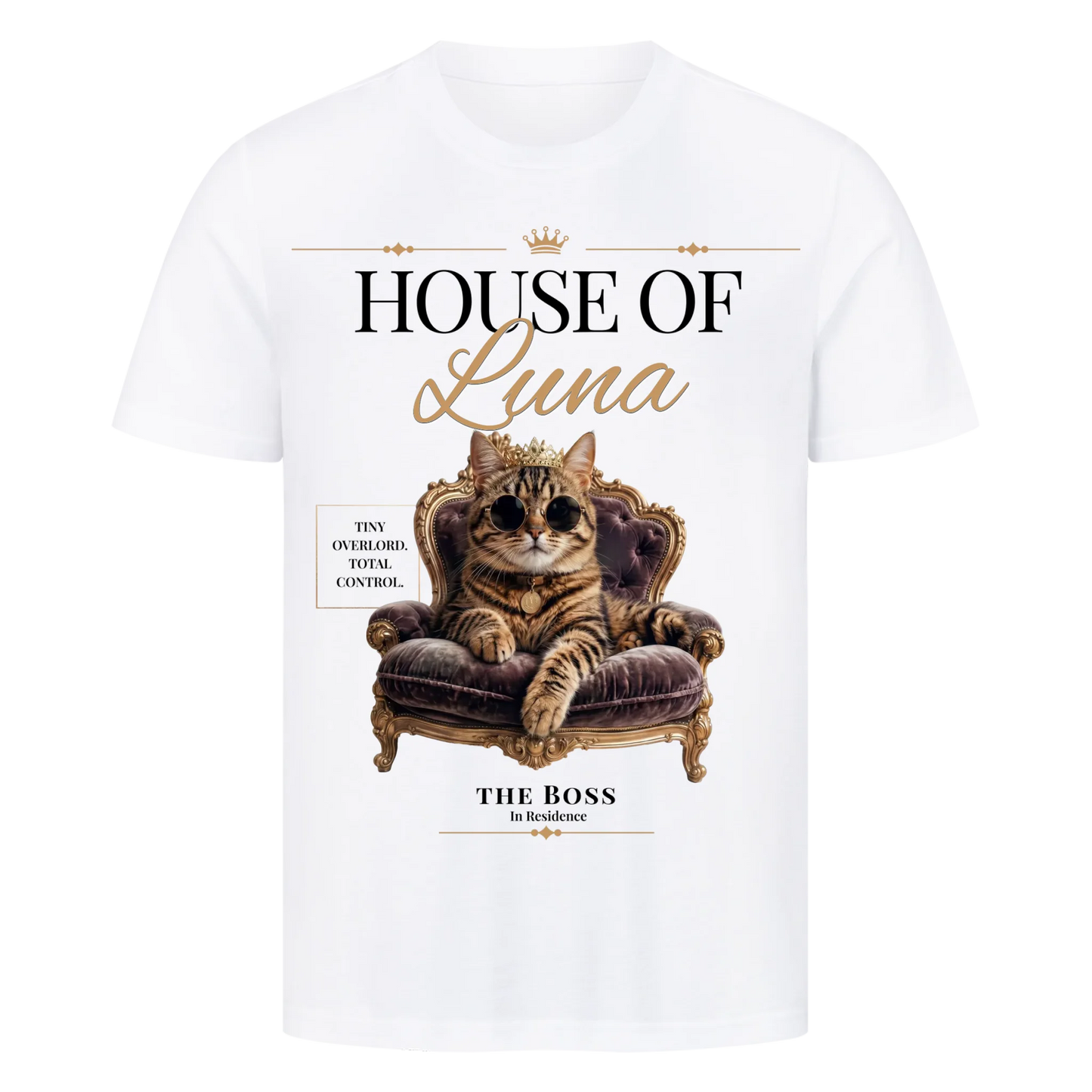House of Your Cat T-Shirt – Personalisiertes Shirt mit Foto & Name