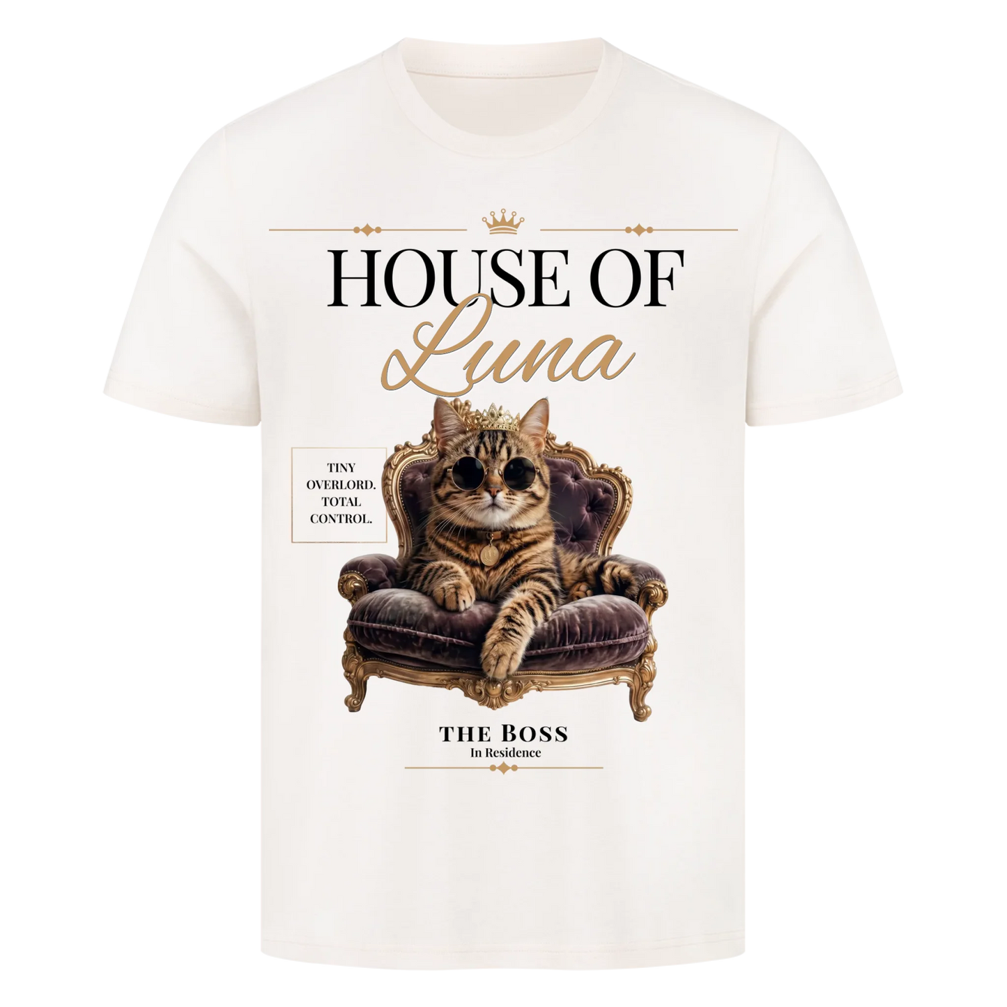 House of Your Cat T-Shirt – Personalisiertes Shirt mit Foto & Name