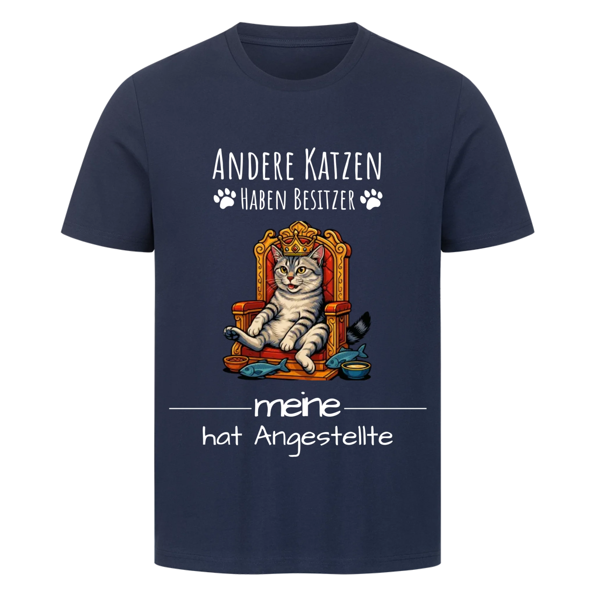 T-Shirt Deine Katze auf Thron