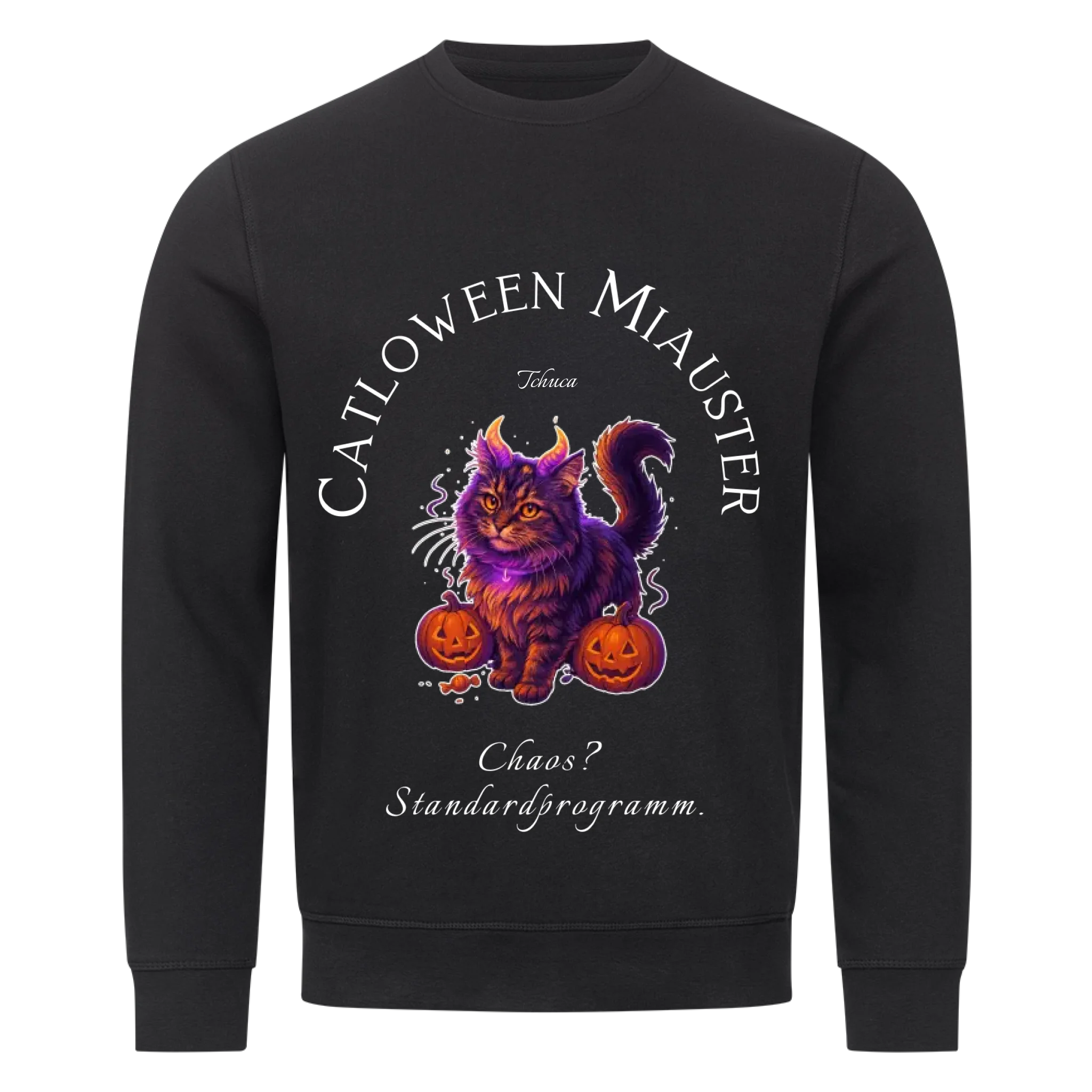 Unisex Sweatshirt Happy Catloween - Deine Katze als niedliches Monster
