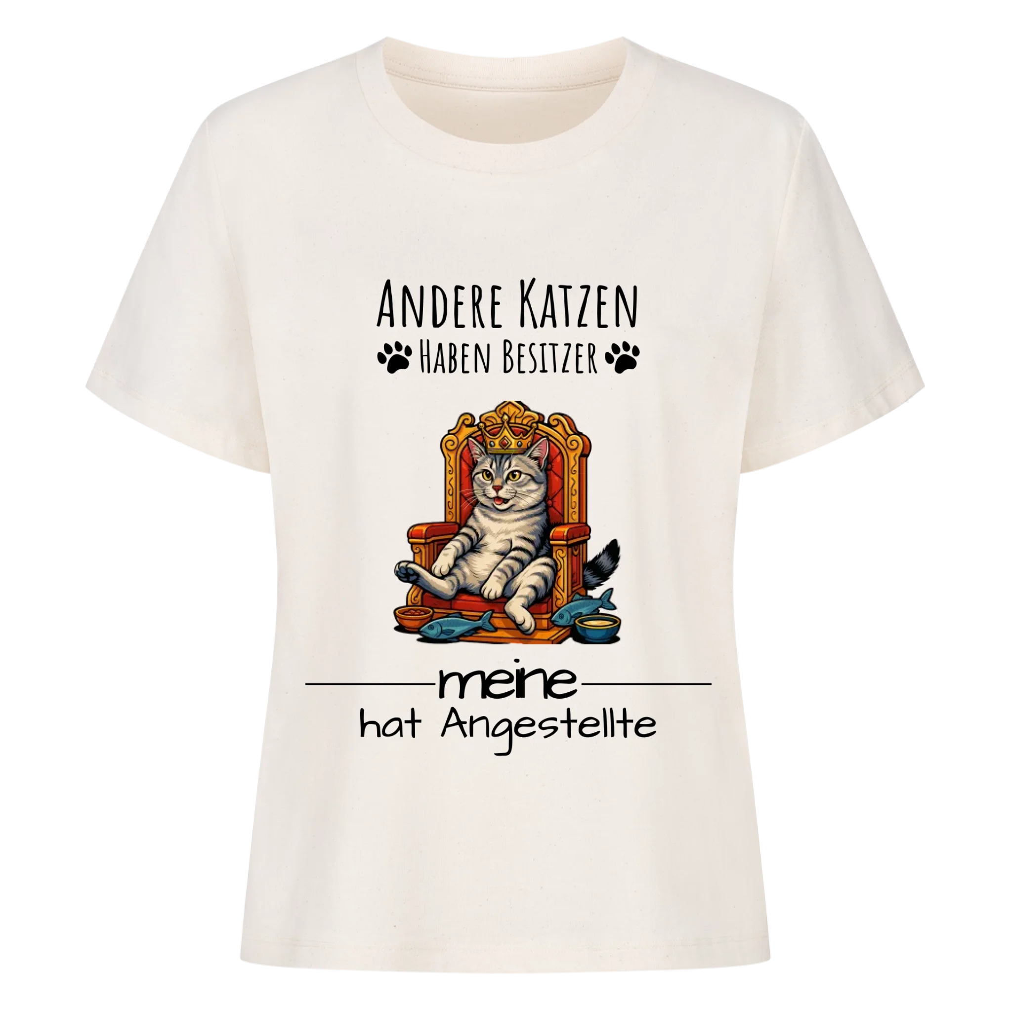 T-Shirt Deine Katze auf Thron