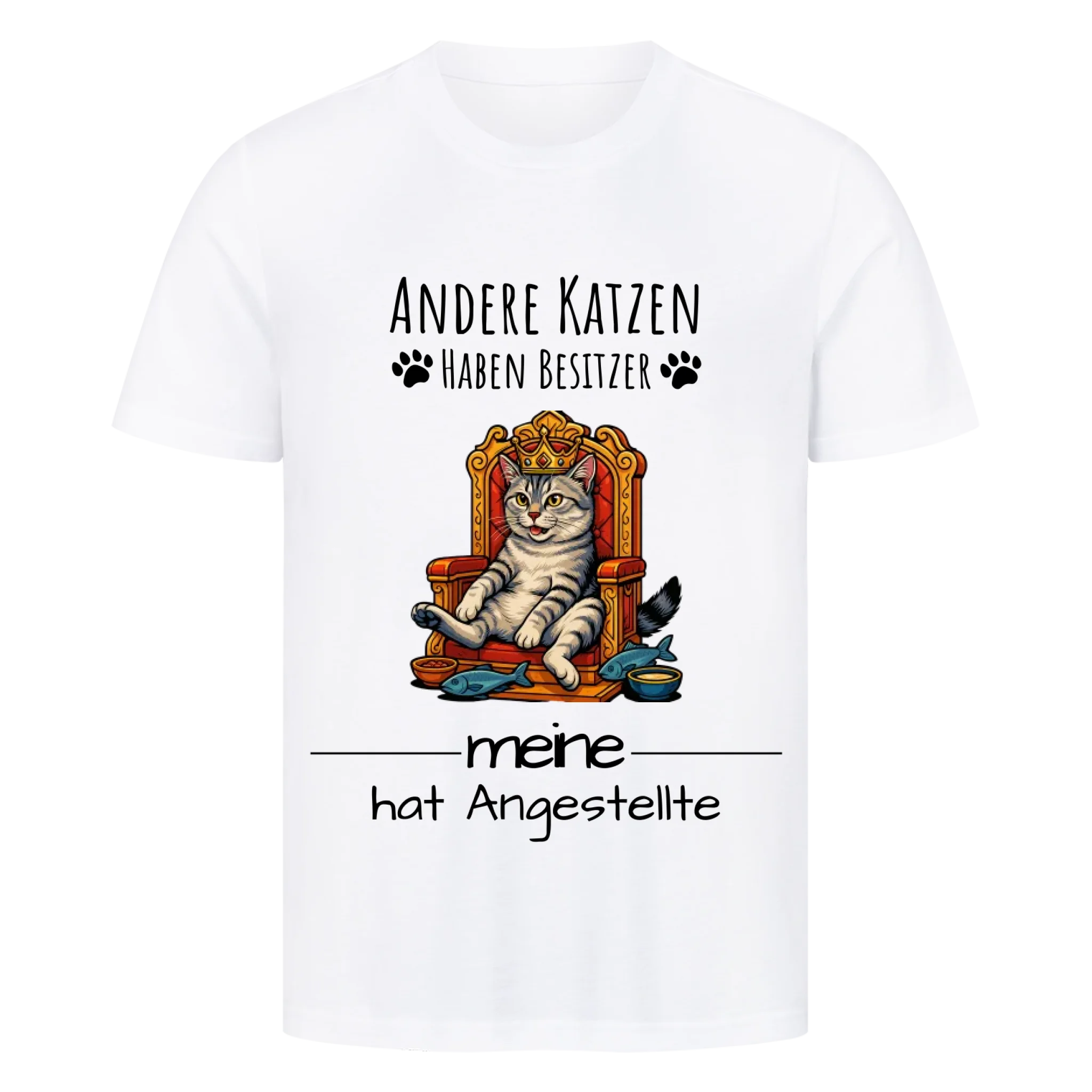 T-Shirt Deine Katze auf Thron