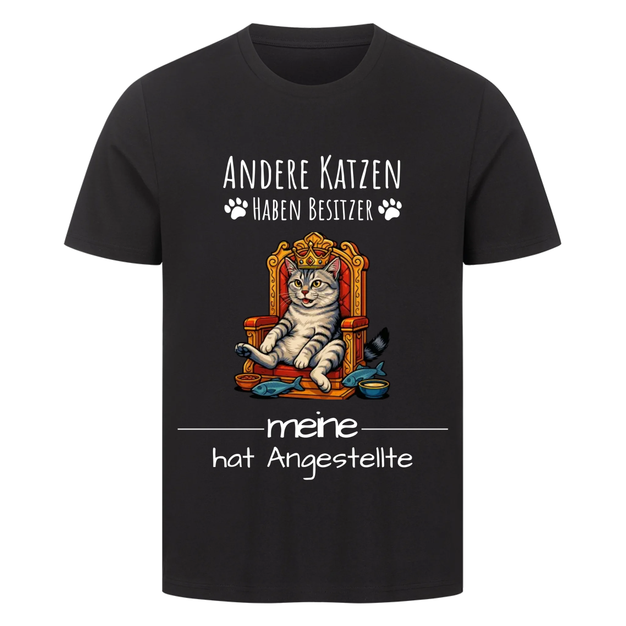 T-Shirt Deine Katze auf Thron