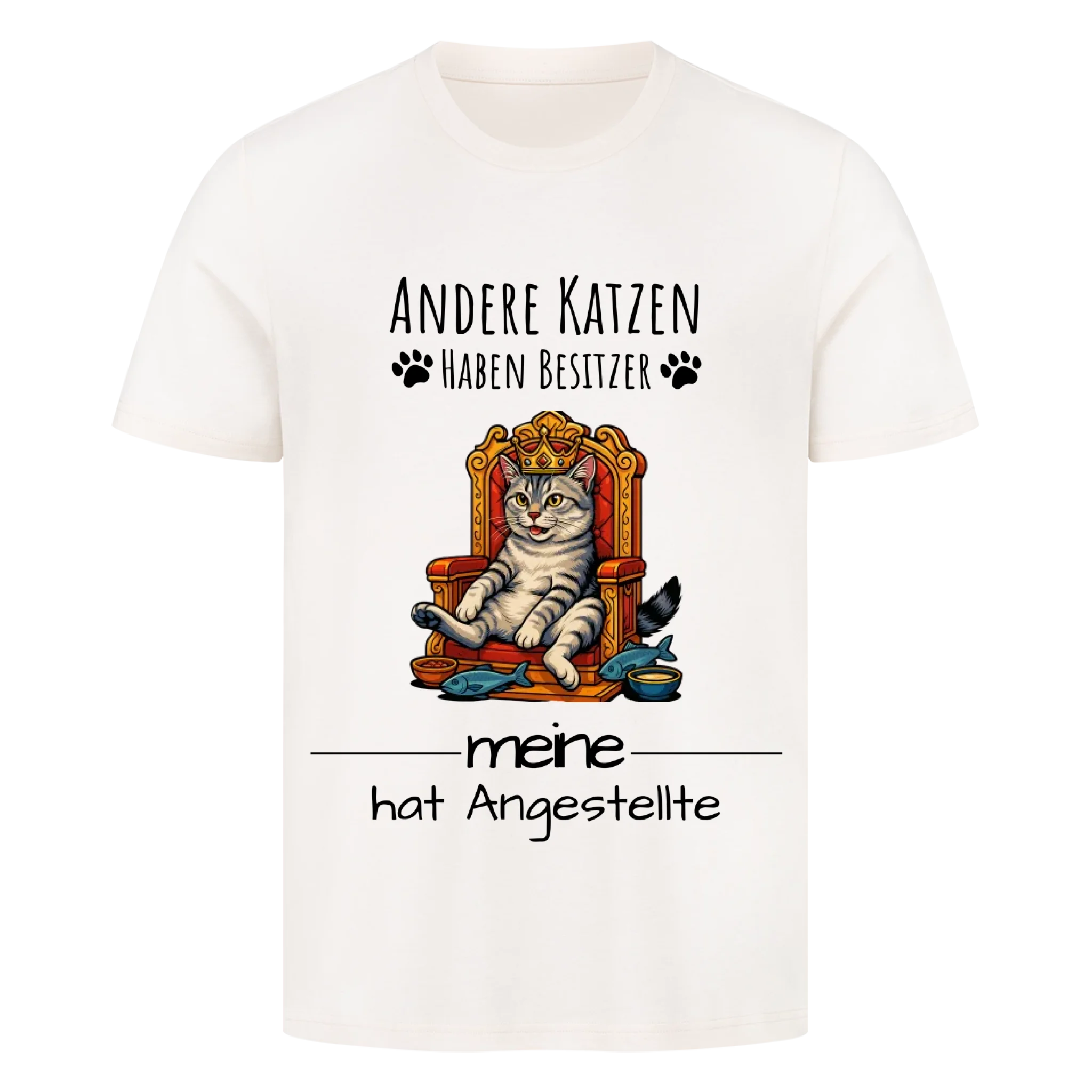 T-Shirt Deine Katze auf Thron