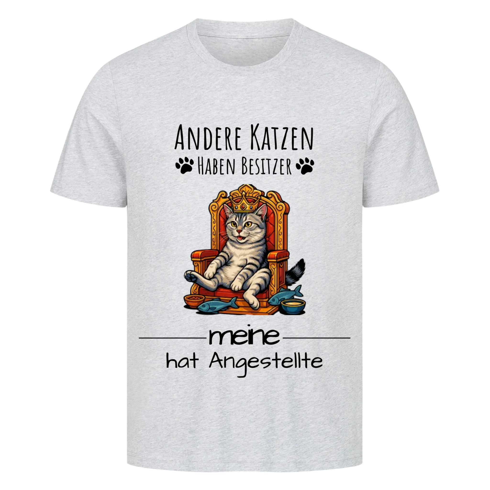 T-Shirt Deine Katze auf Thron
