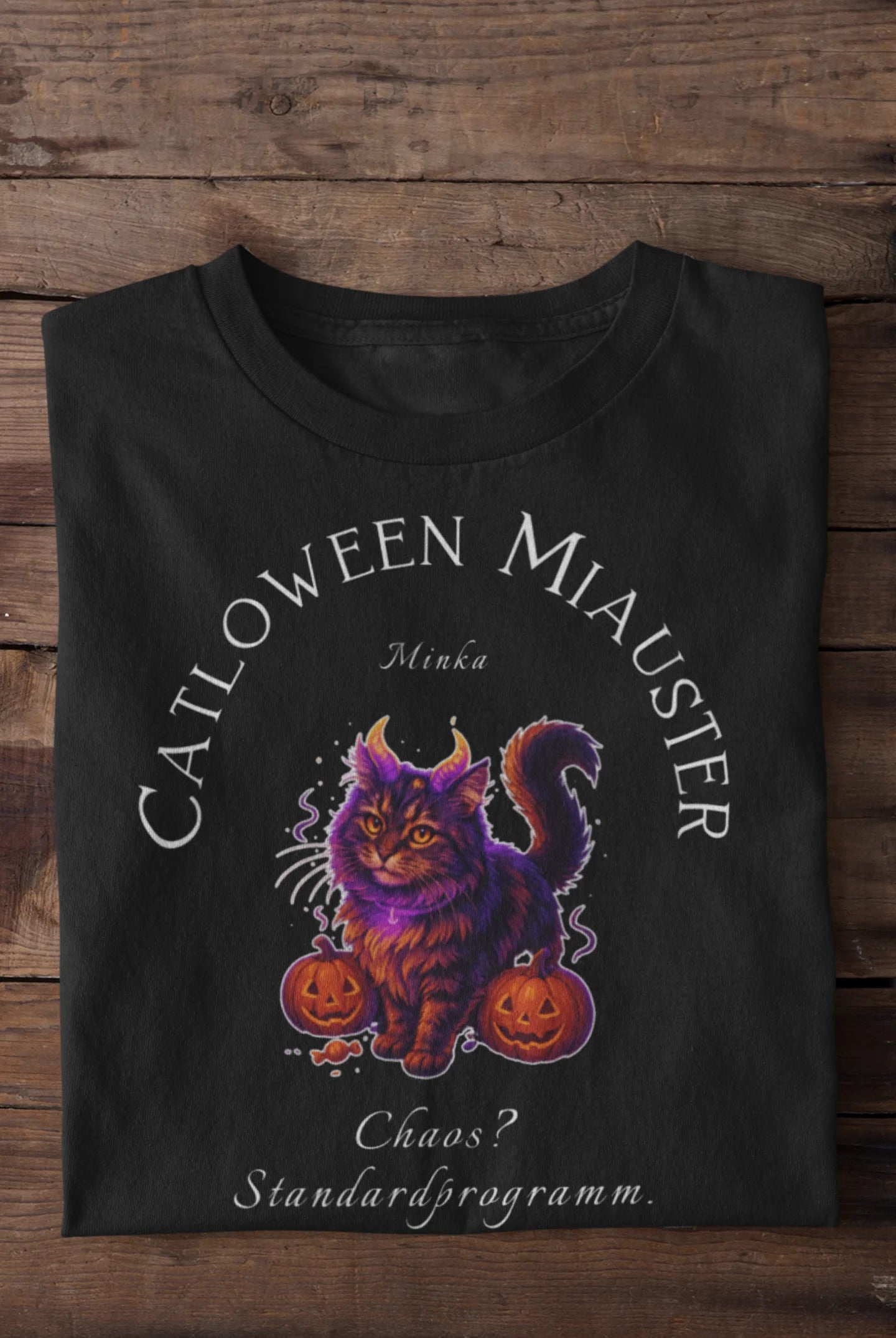 T-Shirt Happy Catloween - Deine Katze als niedliches Monster