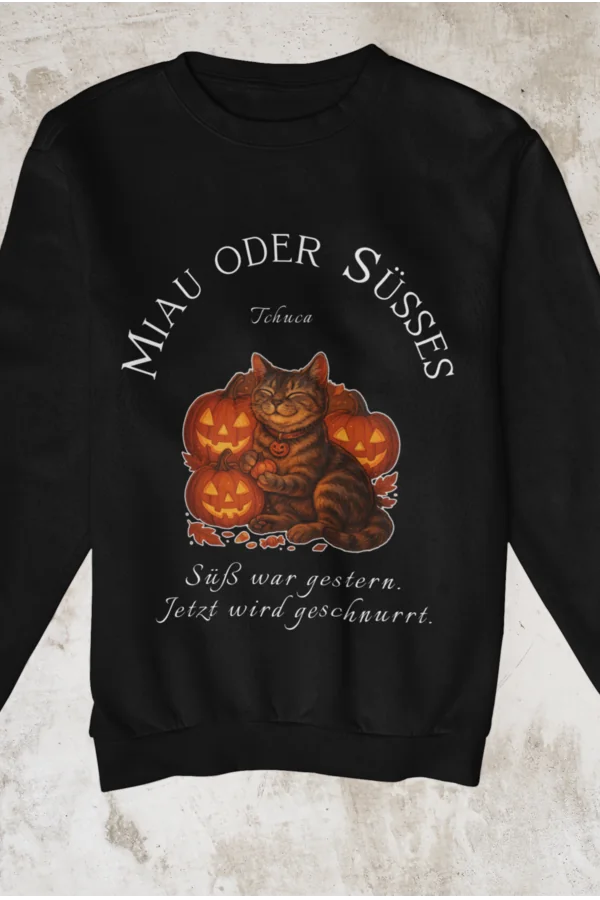 Unisex Sweatshirt Happy Catloween - Deine Katze im Halloween Style