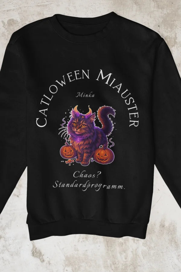 Unisex Sweatshirt Happy Catloween - Deine Katze als niedliches Monster