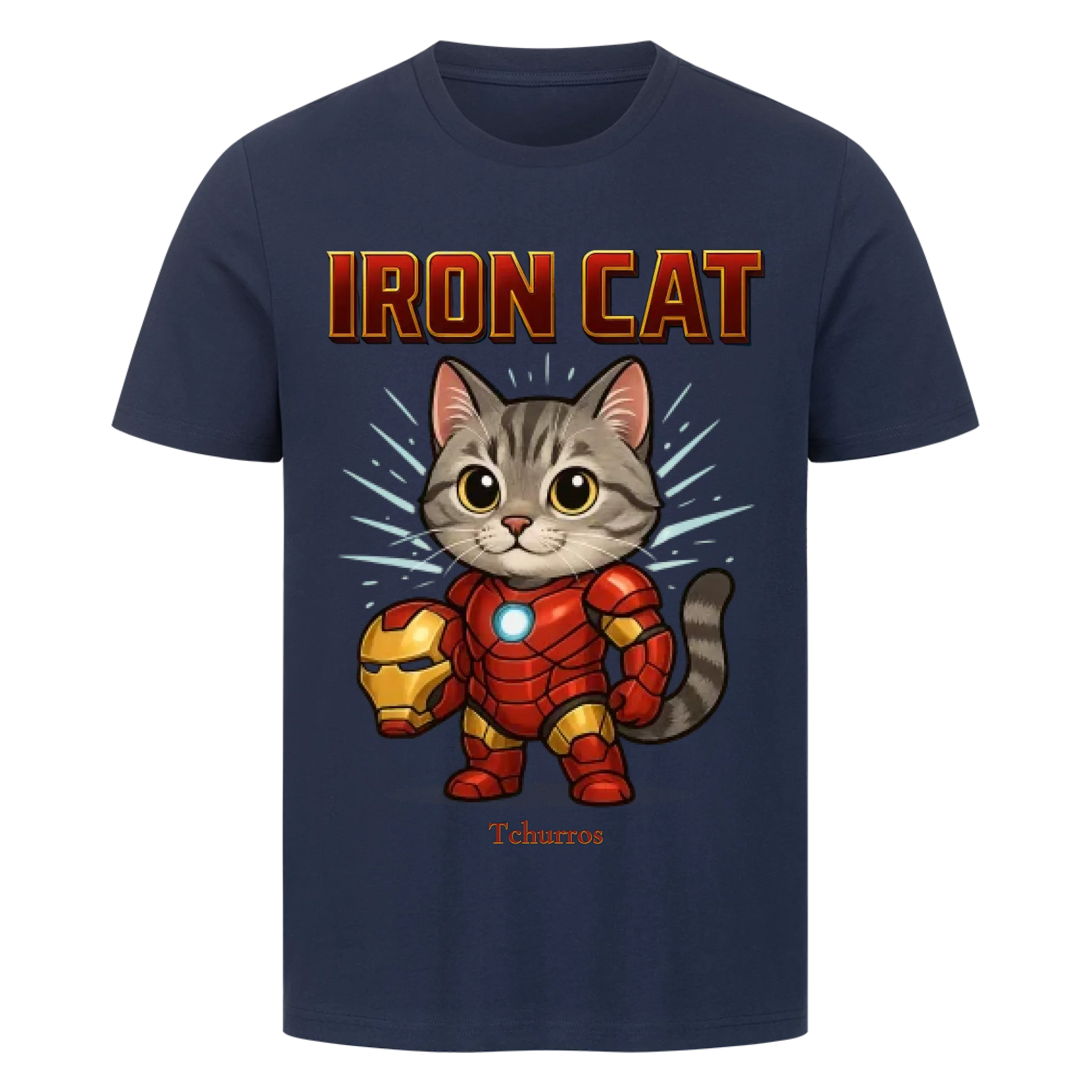 Cute Iron Cat - Katzen - Individuelles Premium T-Shirt