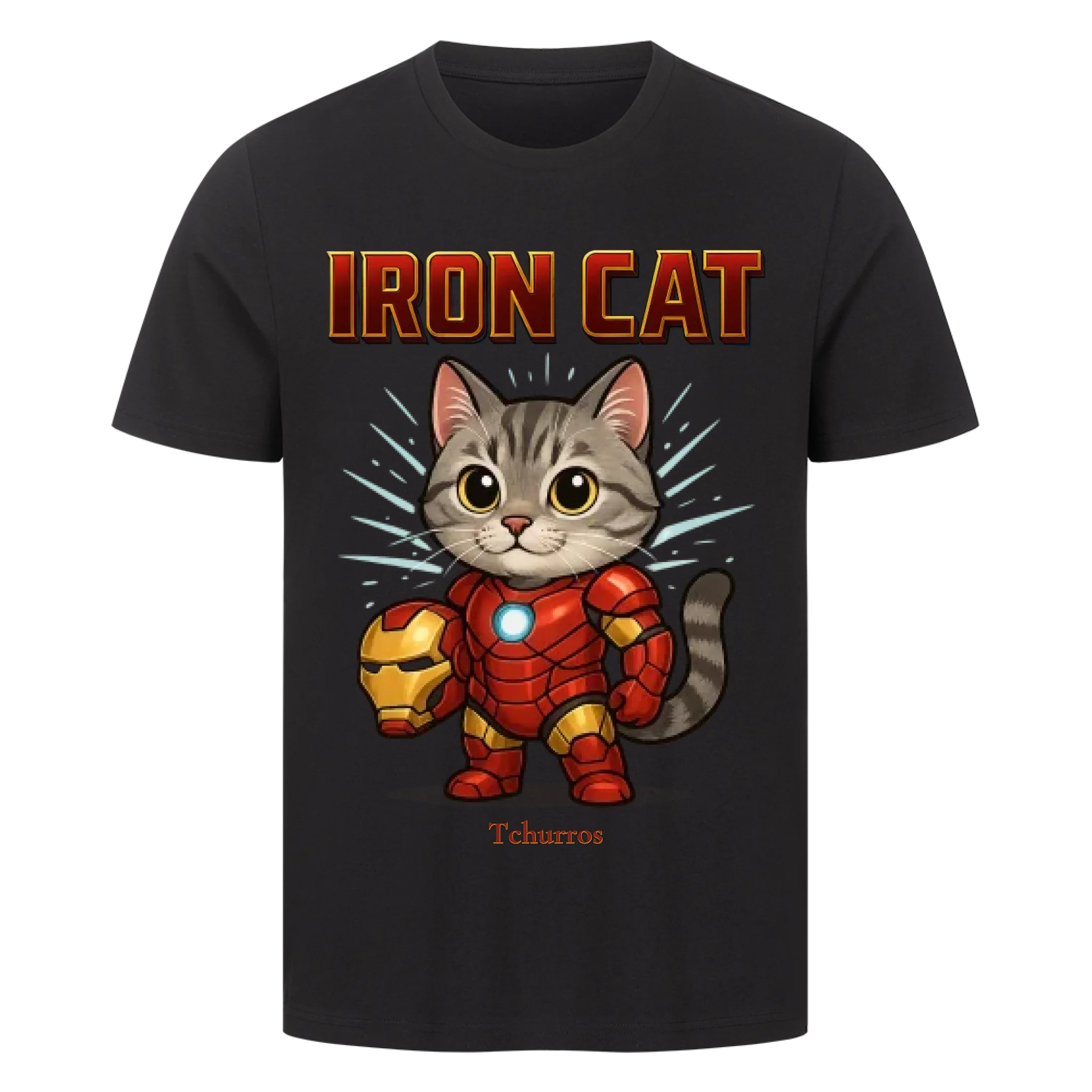 Cute Iron Cat - Katzen - Individuelles Premium T-Shirt