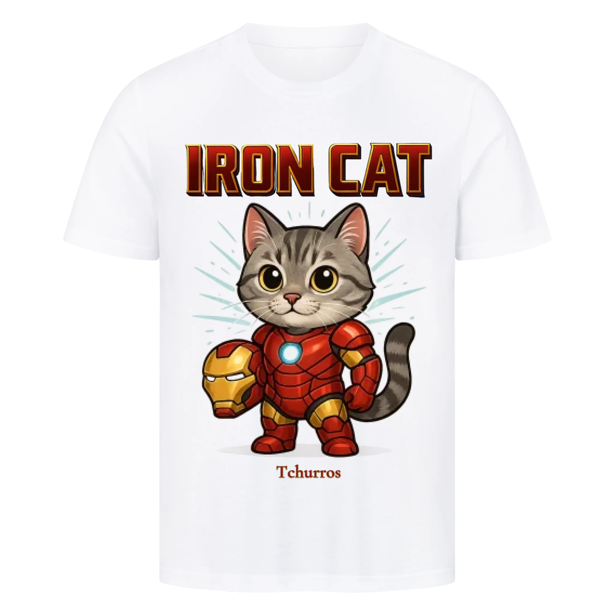 Cute Iron Cat - Katzen - Individuelles Premium T-Shirt