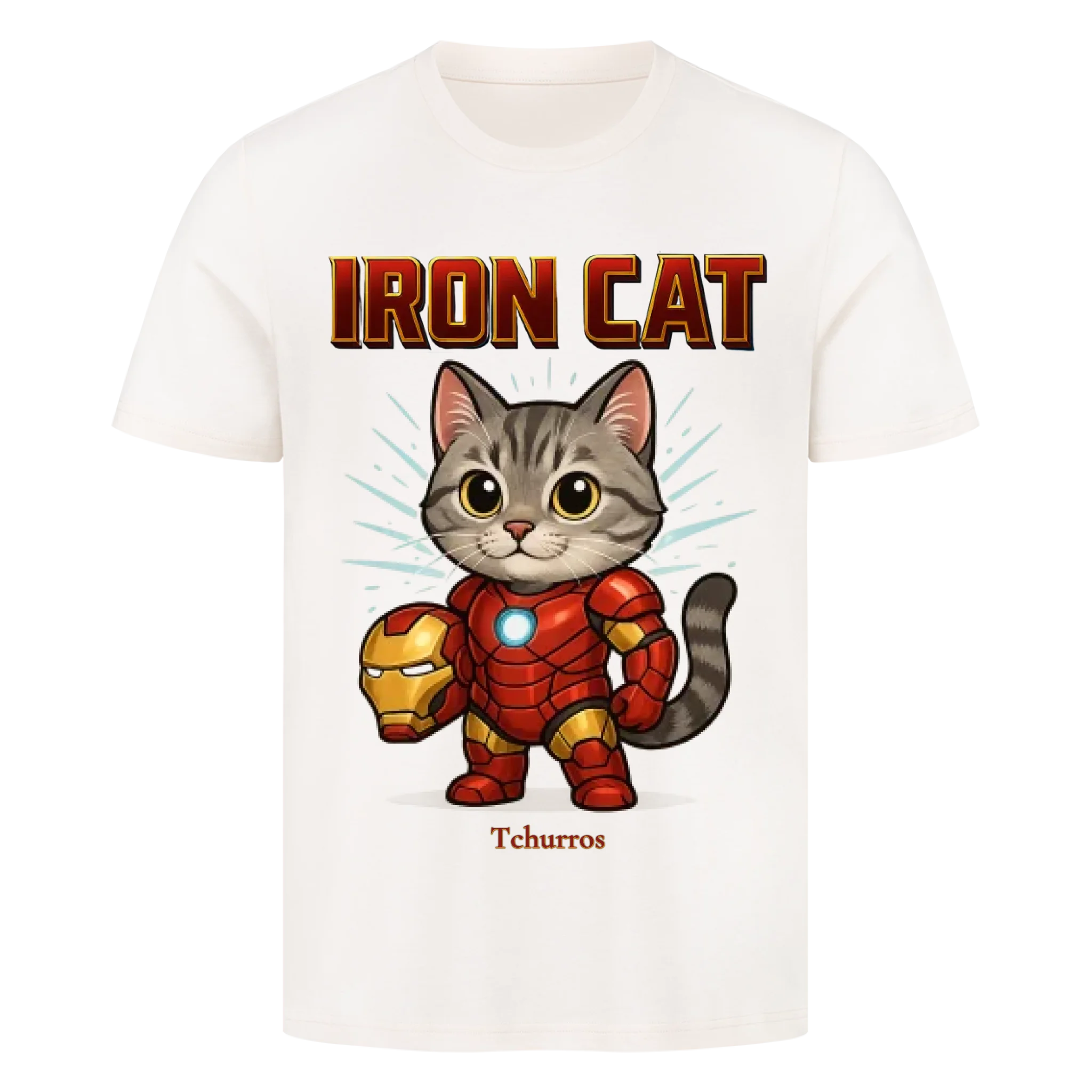 Cute Iron Cat - Katzen - Individuelles Premium T-Shirt