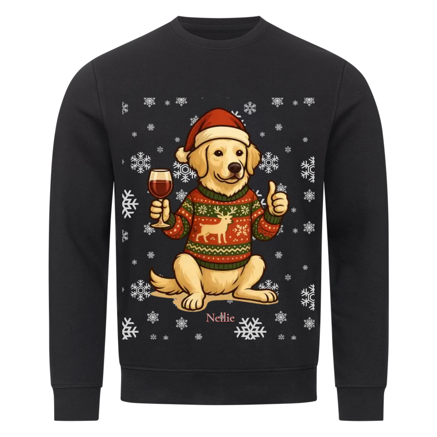 Weihnachtshund Premium Sweatshirt - Eigenes Bild