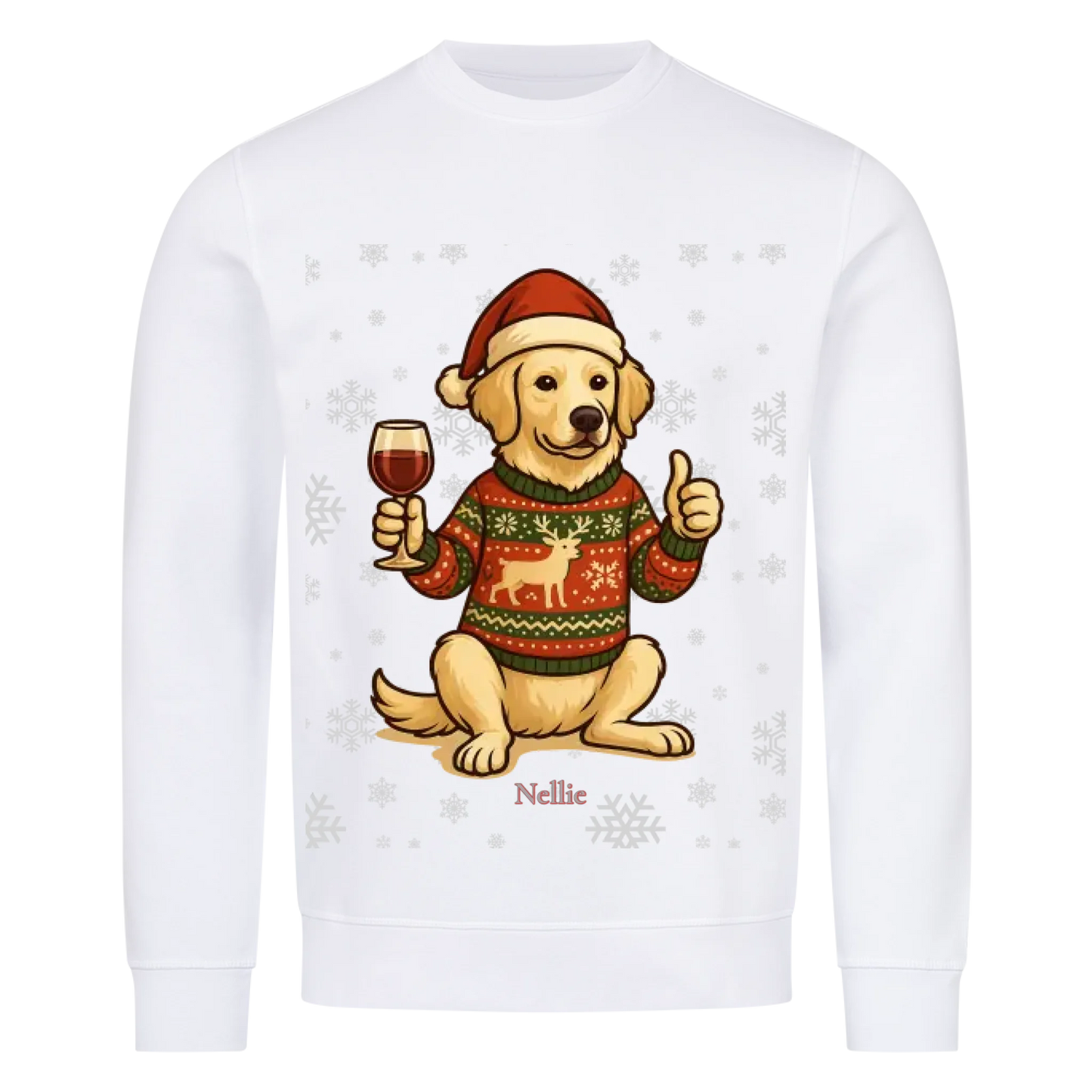 Weihnachtshund Premium Sweatshirt - Eigenes Bild