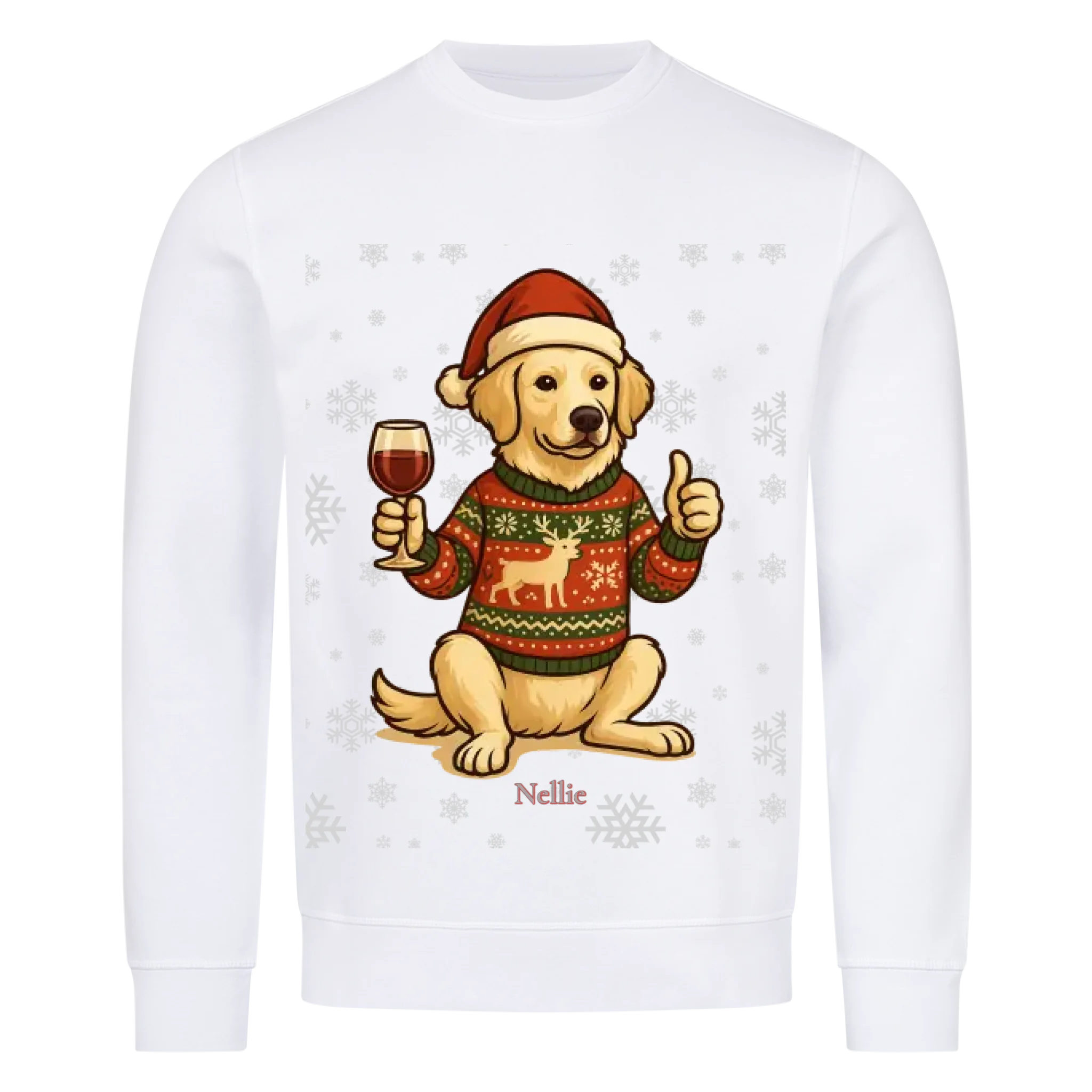 Weihnachtshund - Individuelles Premium Sweatshirt (Unisex)