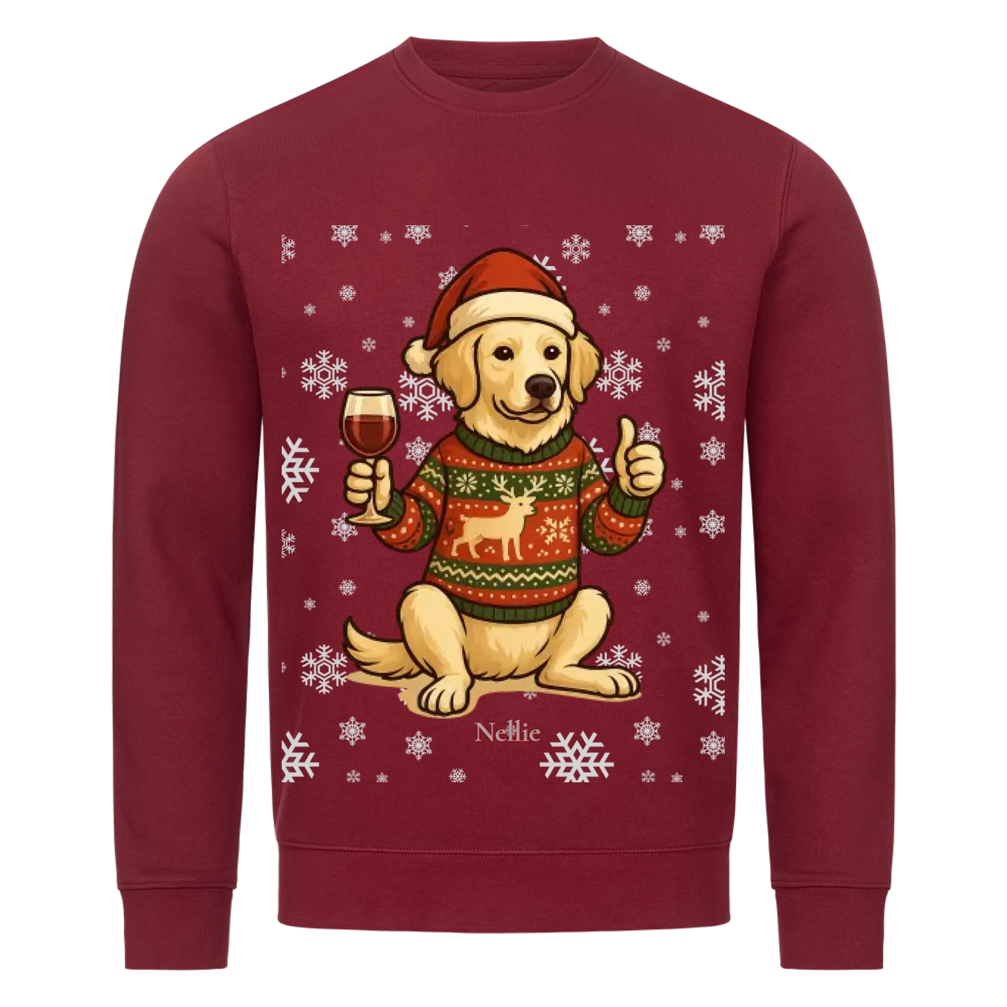 Weihnachtshund Premium Sweatshirt - Eigenes Bild