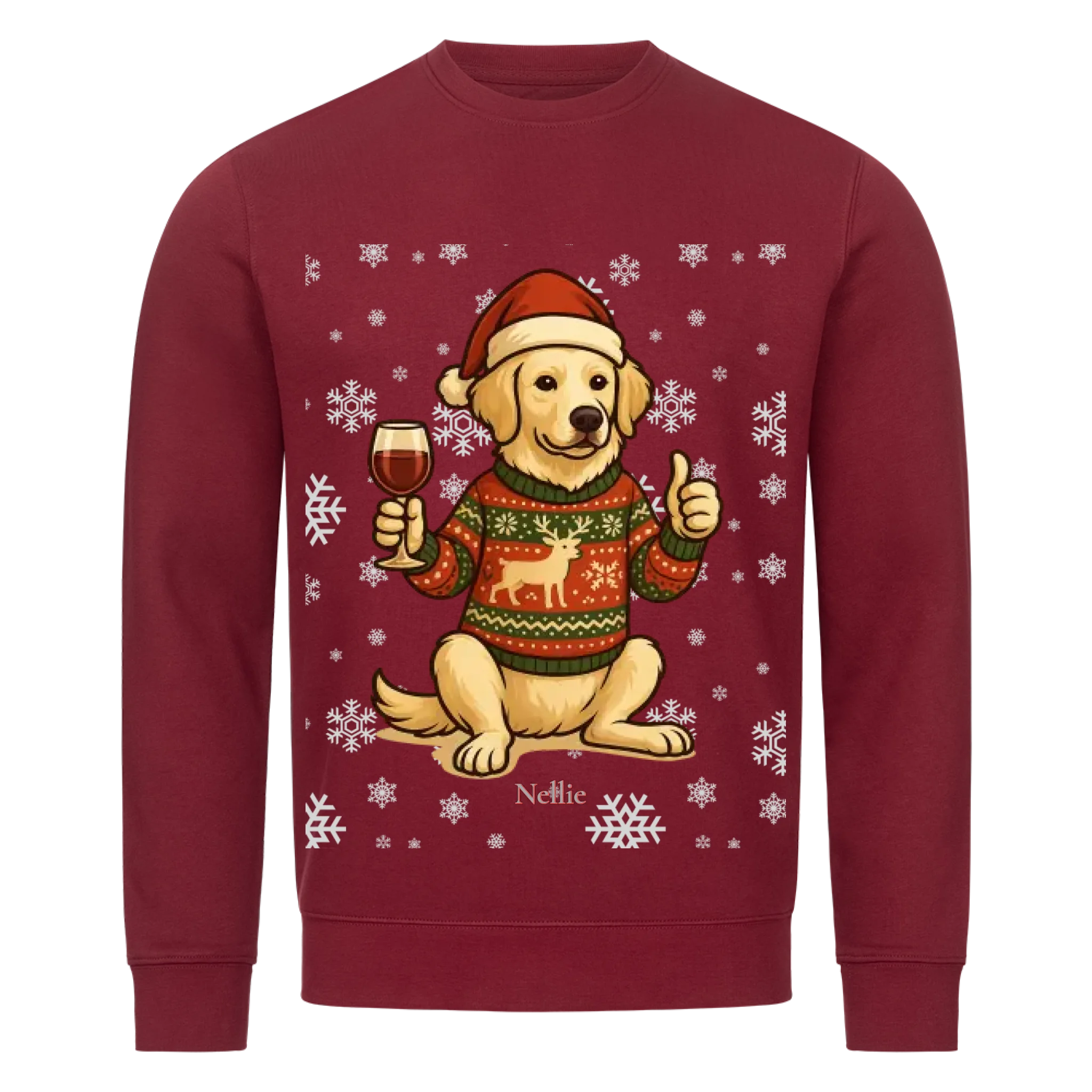 Weihnachtshund - Individuelles Premium Sweatshirt (Unisex)