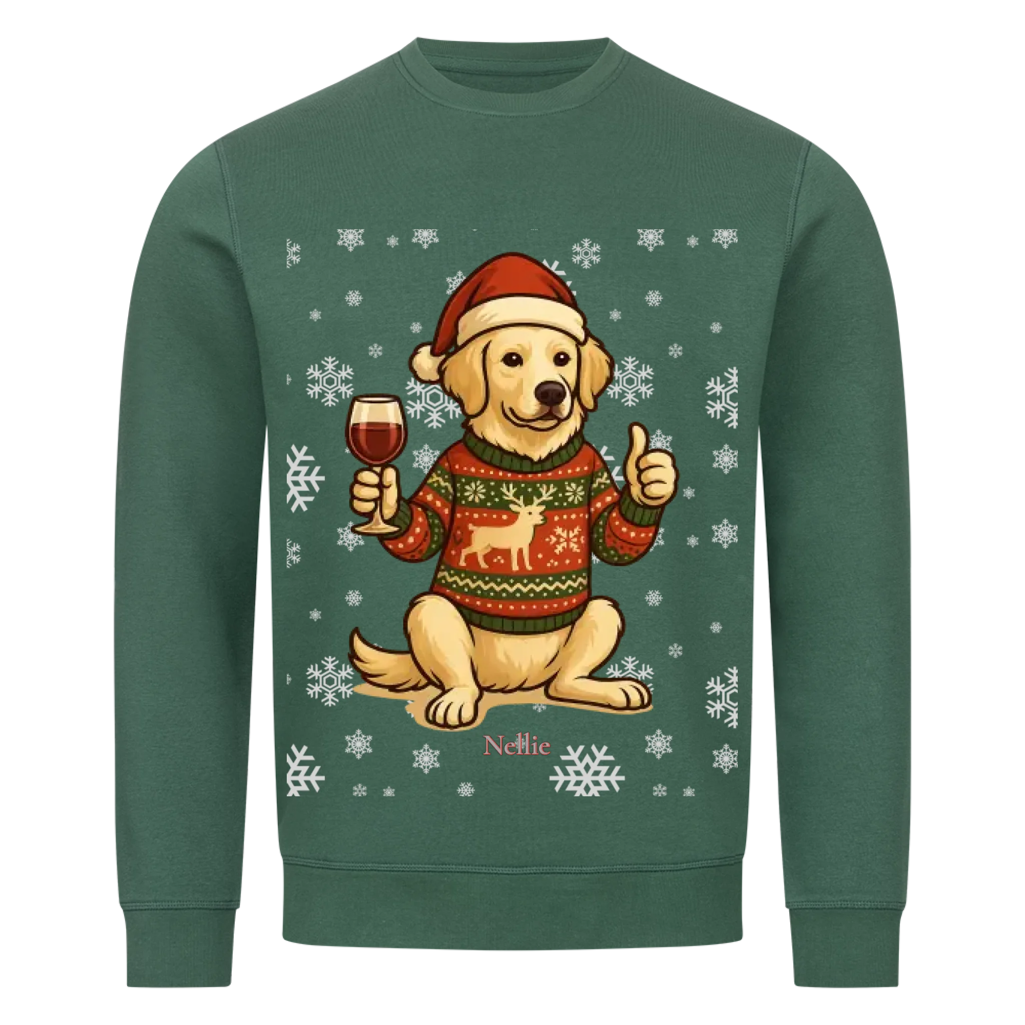 Weihnachtshund - Individuelles Premium Sweatshirt (Unisex)