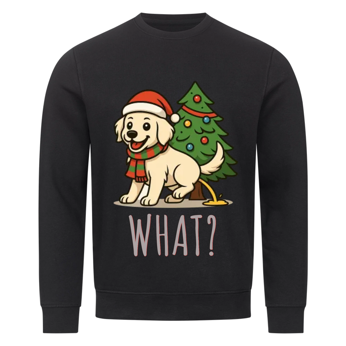 Hund & Weihnachtsbaum Premium Sweatshirt - Eigenes Bild