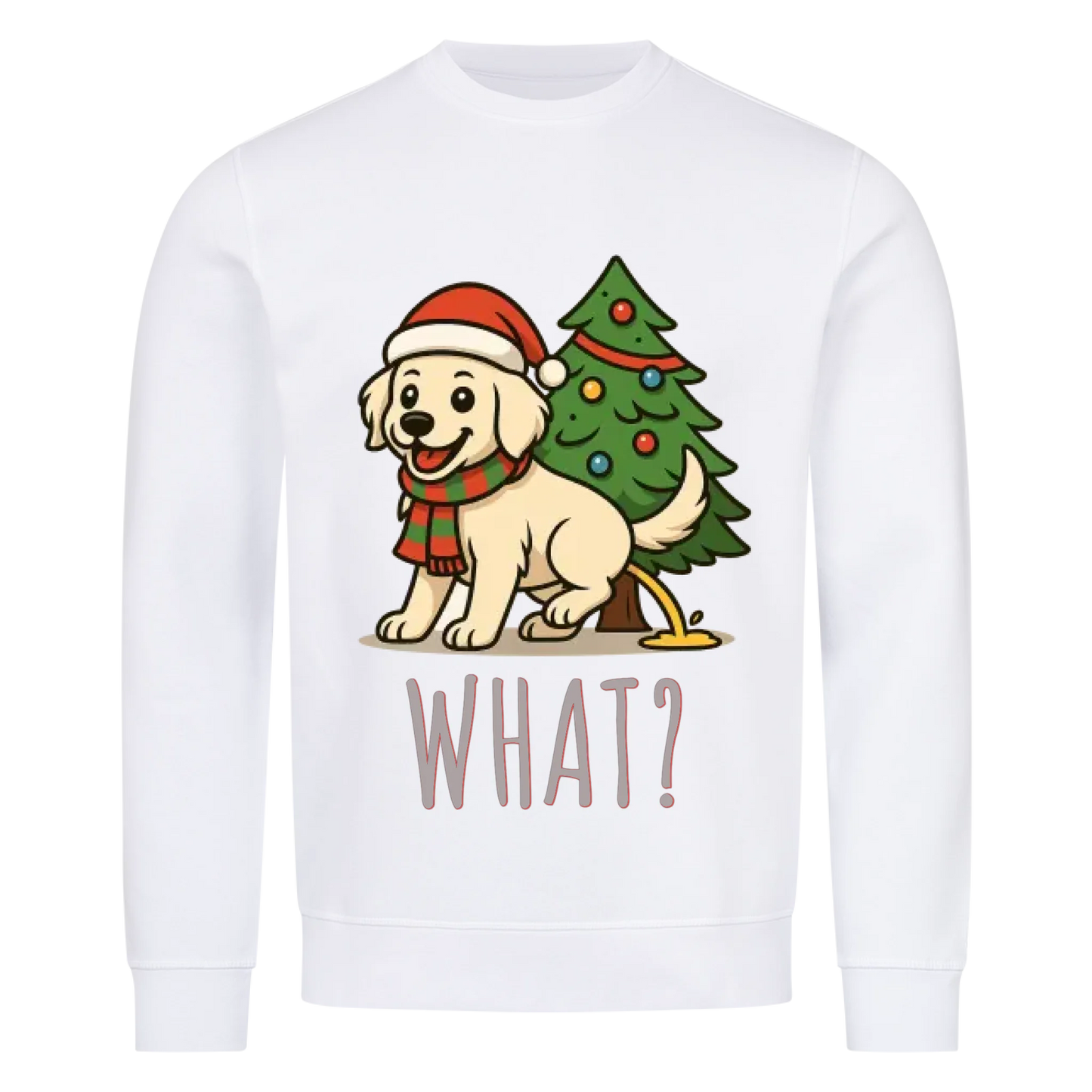 Hund & Weihnachtsbaum Premium Sweatshirt - Eigenes Bild
