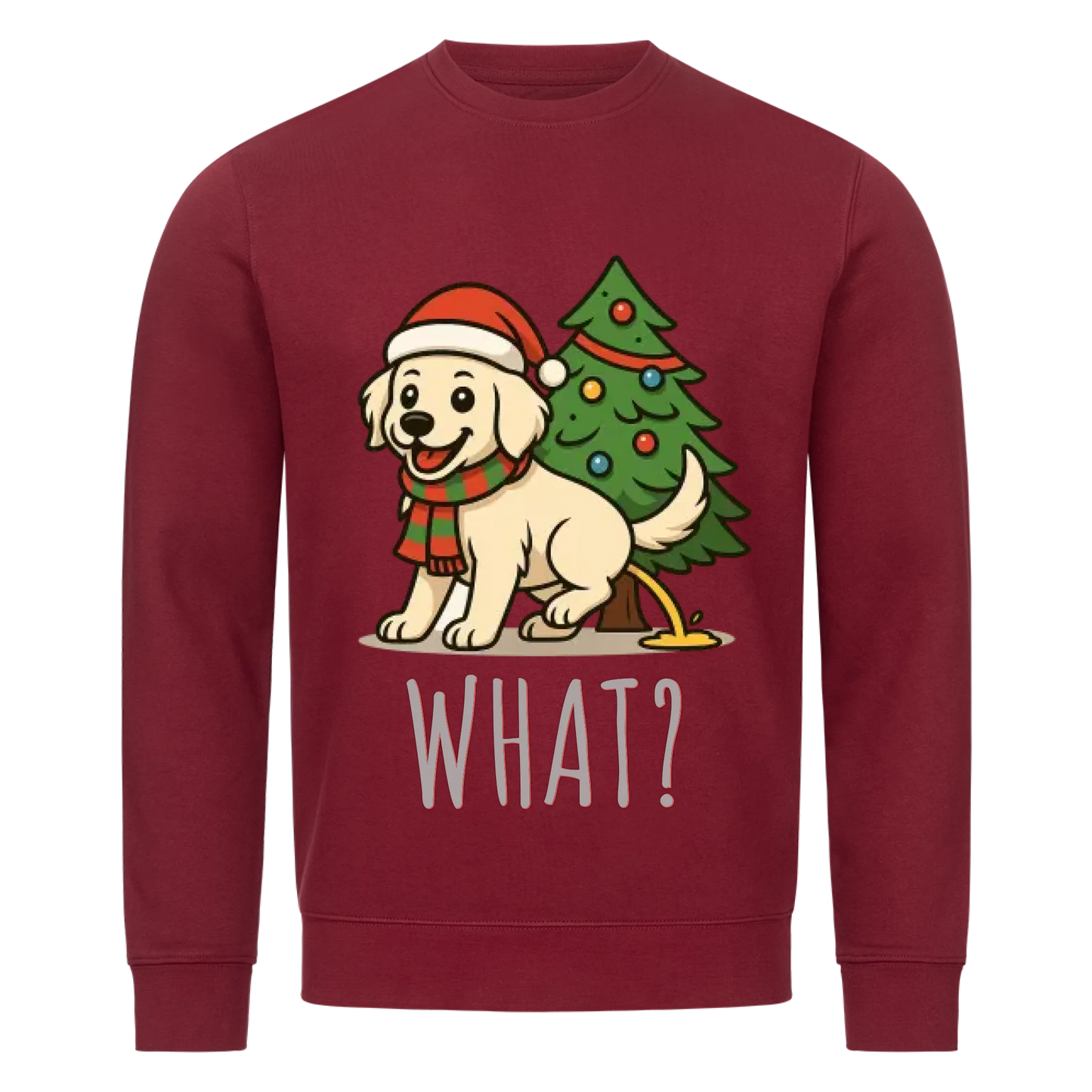 Hund & Weihnachtsbaum Premium Sweatshirt - Eigenes Bild