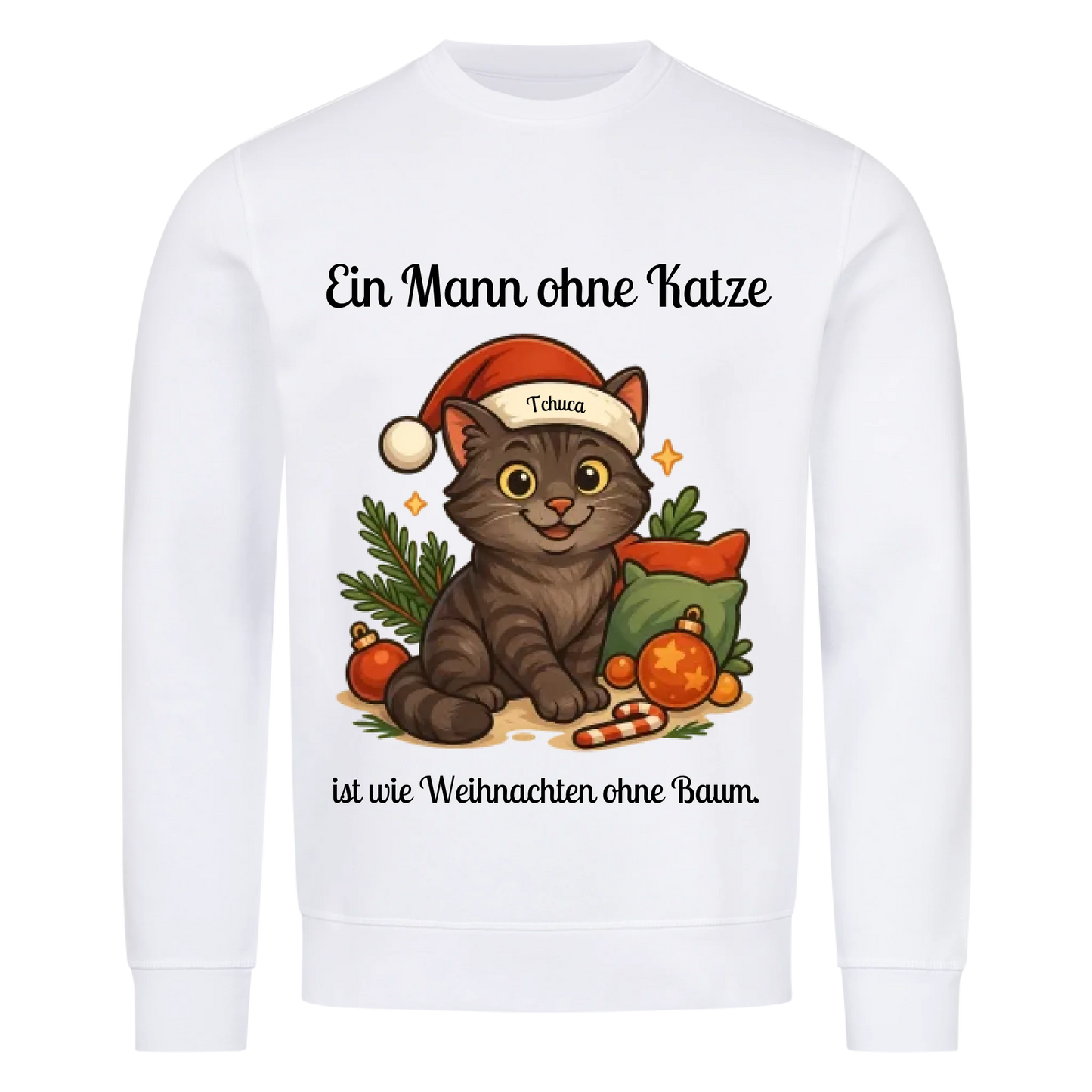 Ein Mann ohne Katze Premium Sweatshirt - Eigenes Bild