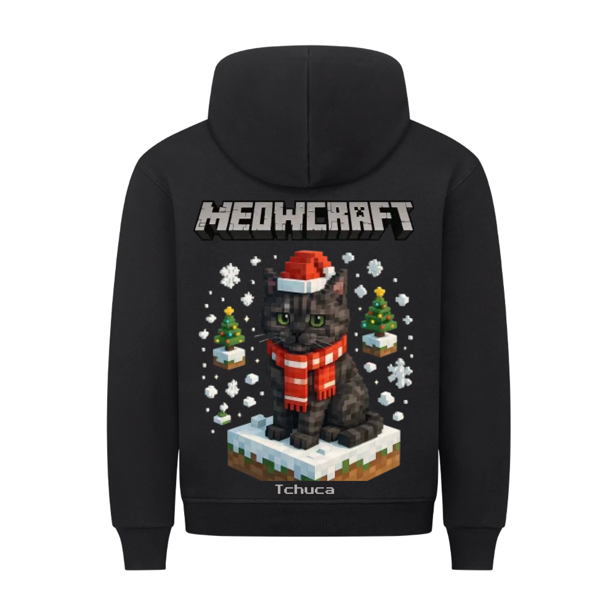 Meowcraft Winter Edition - Katzen - Individuelles Premium Hoodie (Unisex)