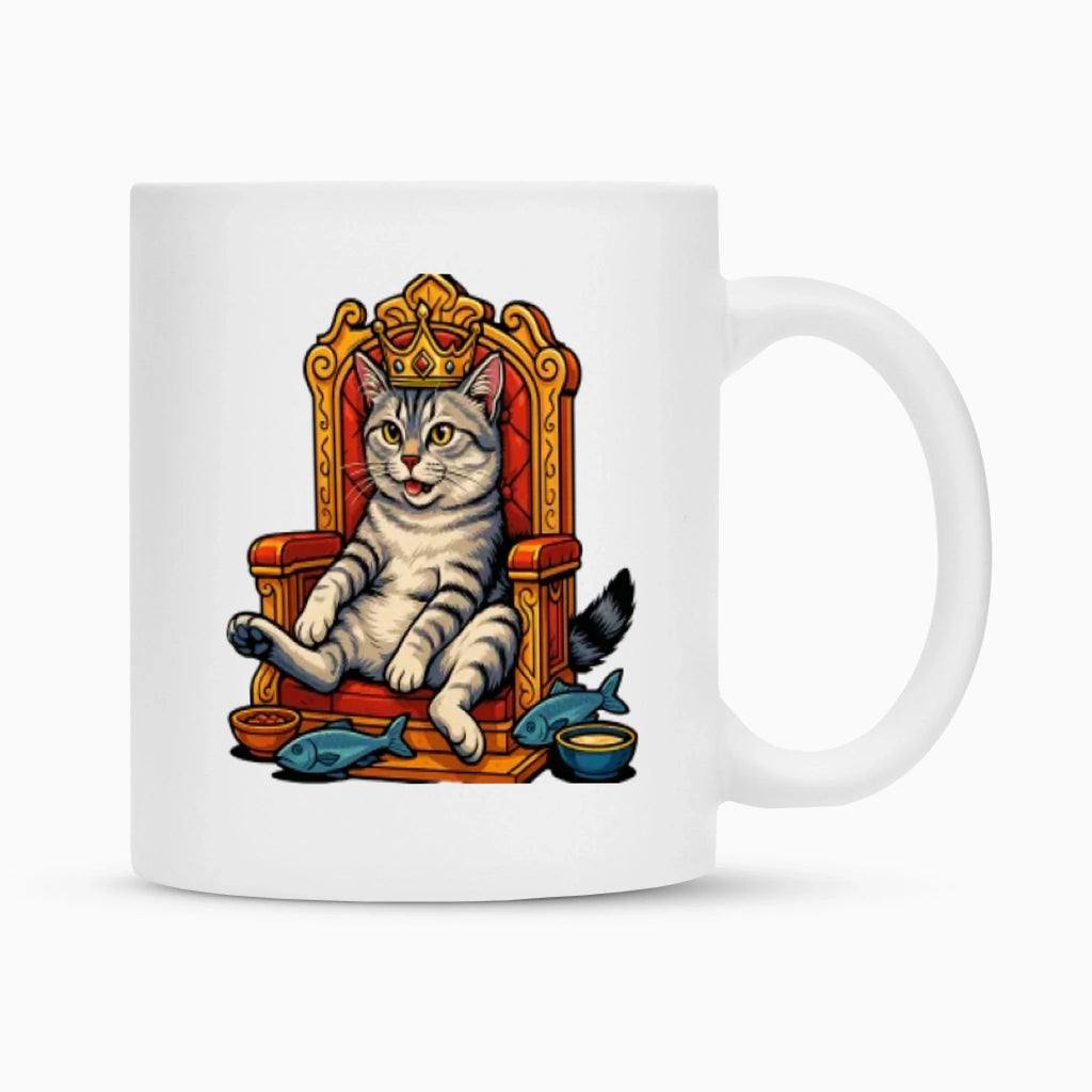 Katze auf Thron Tasse