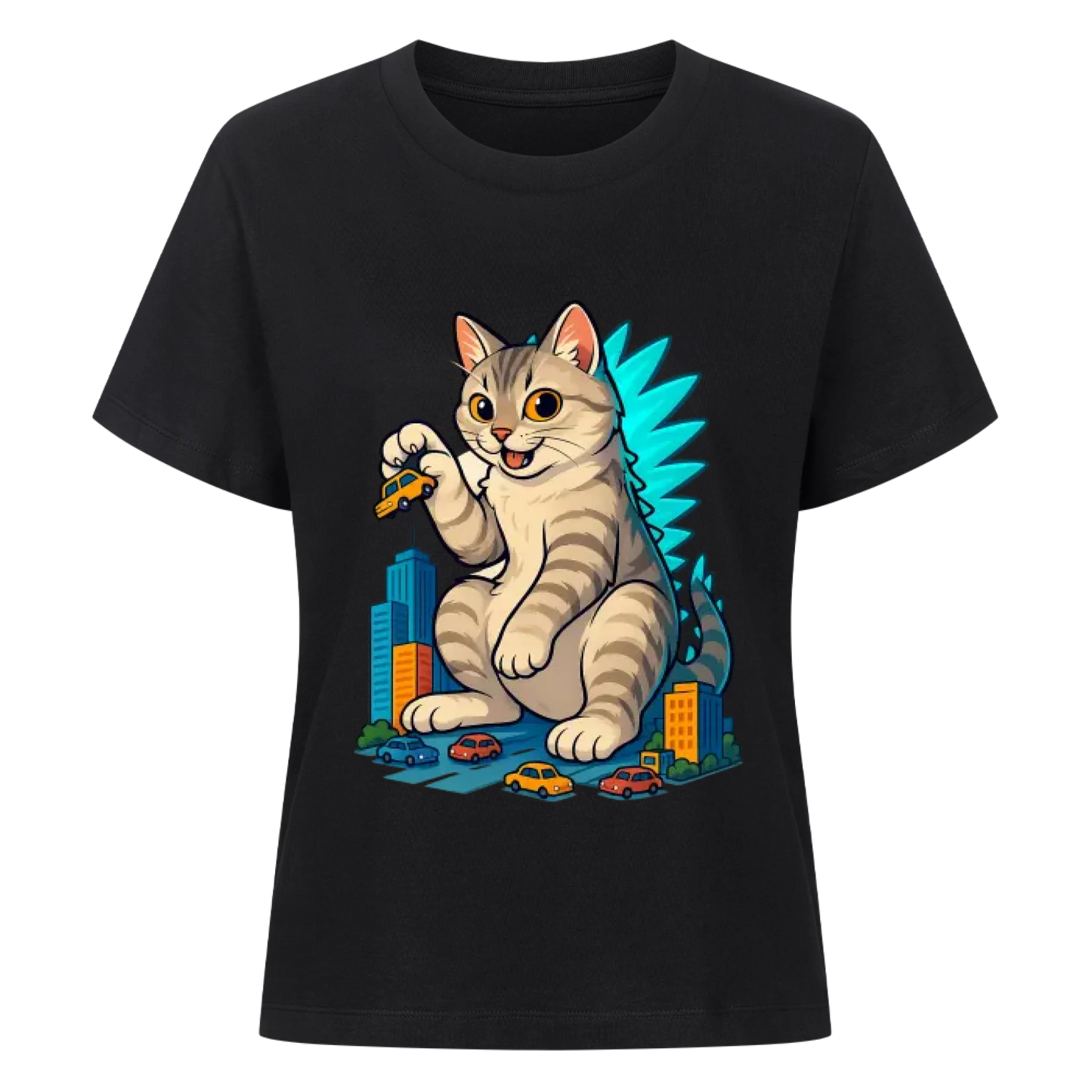 Catzilla - Individuelles Premium T-Shirt - Eigenes Bild