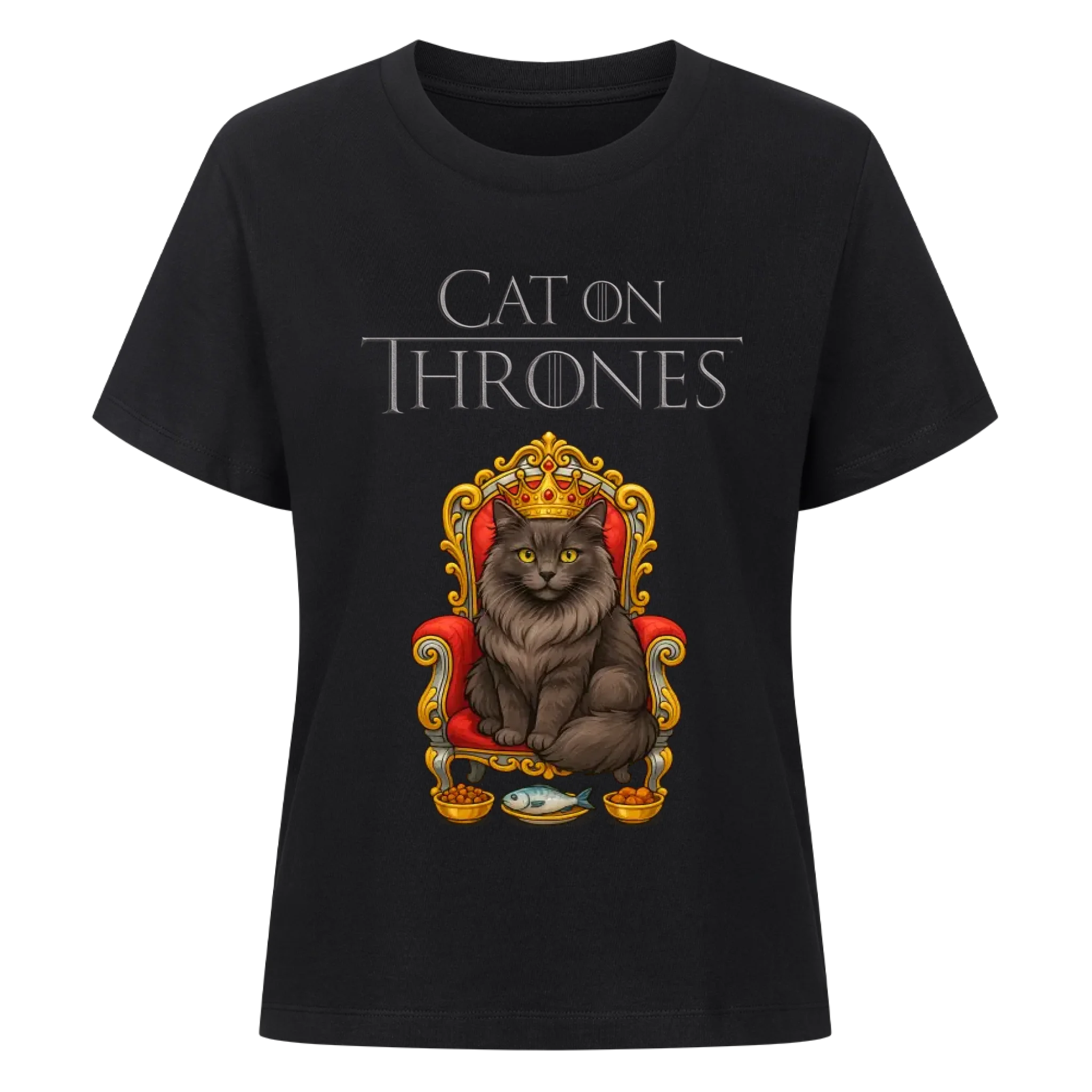 Cat on Thrones - Individuelles Premium T-Shirt