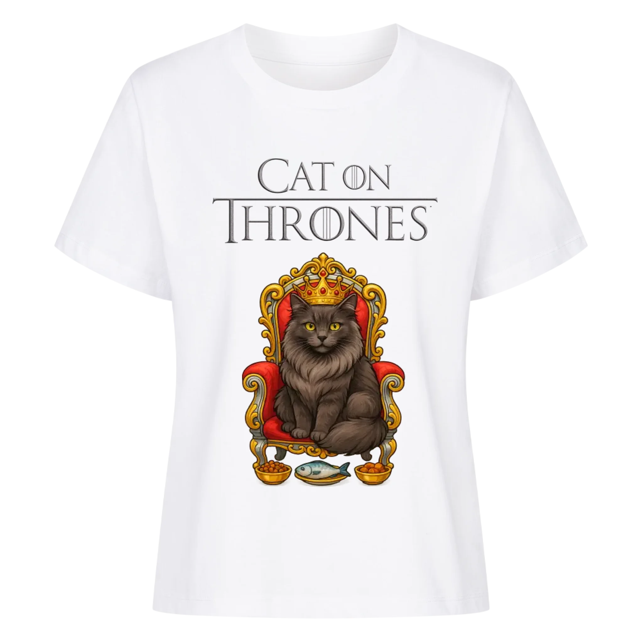 Cat on Thrones - Individuelles Premium T-Shirt