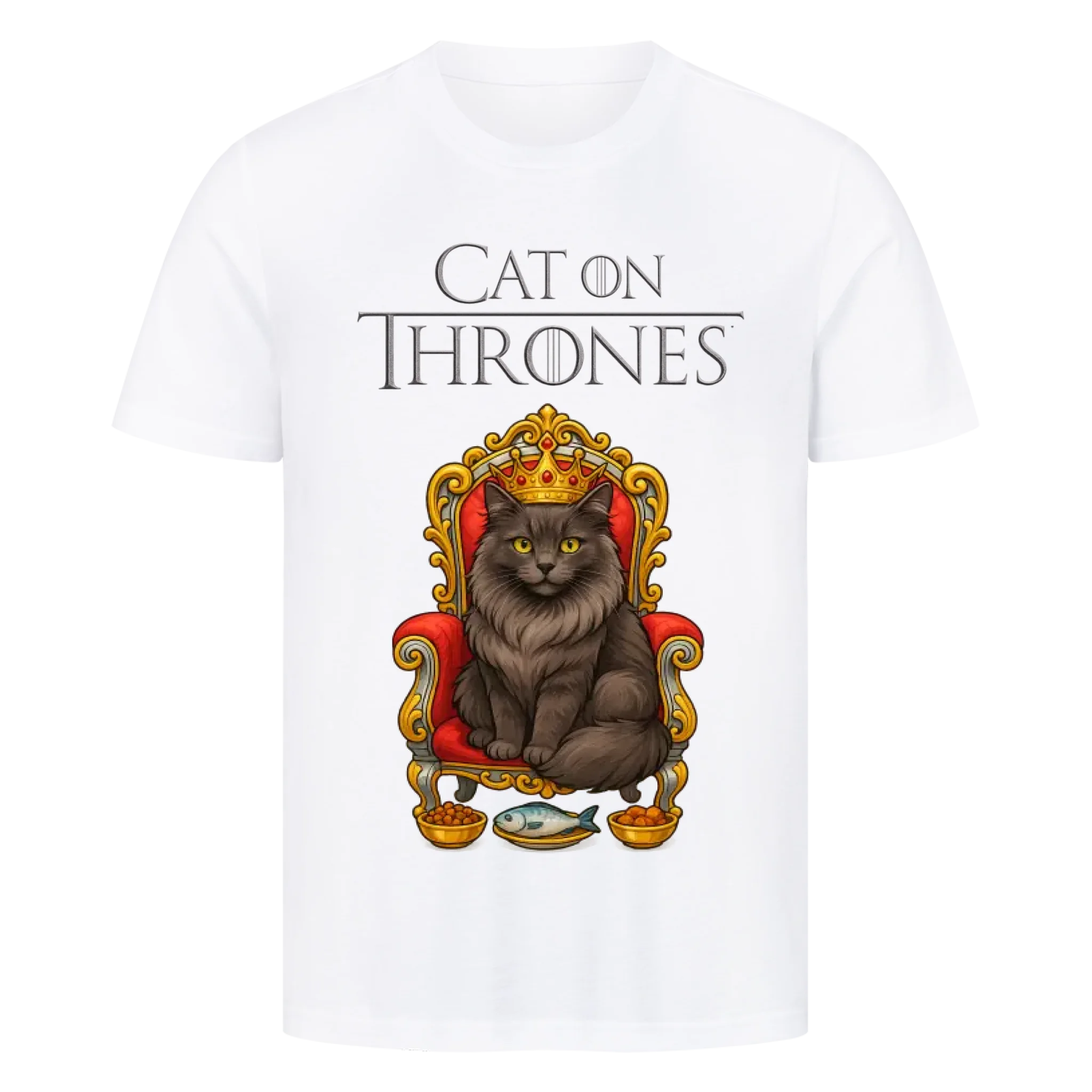 Cat on Thrones - Individuelles Premium T-Shirt
