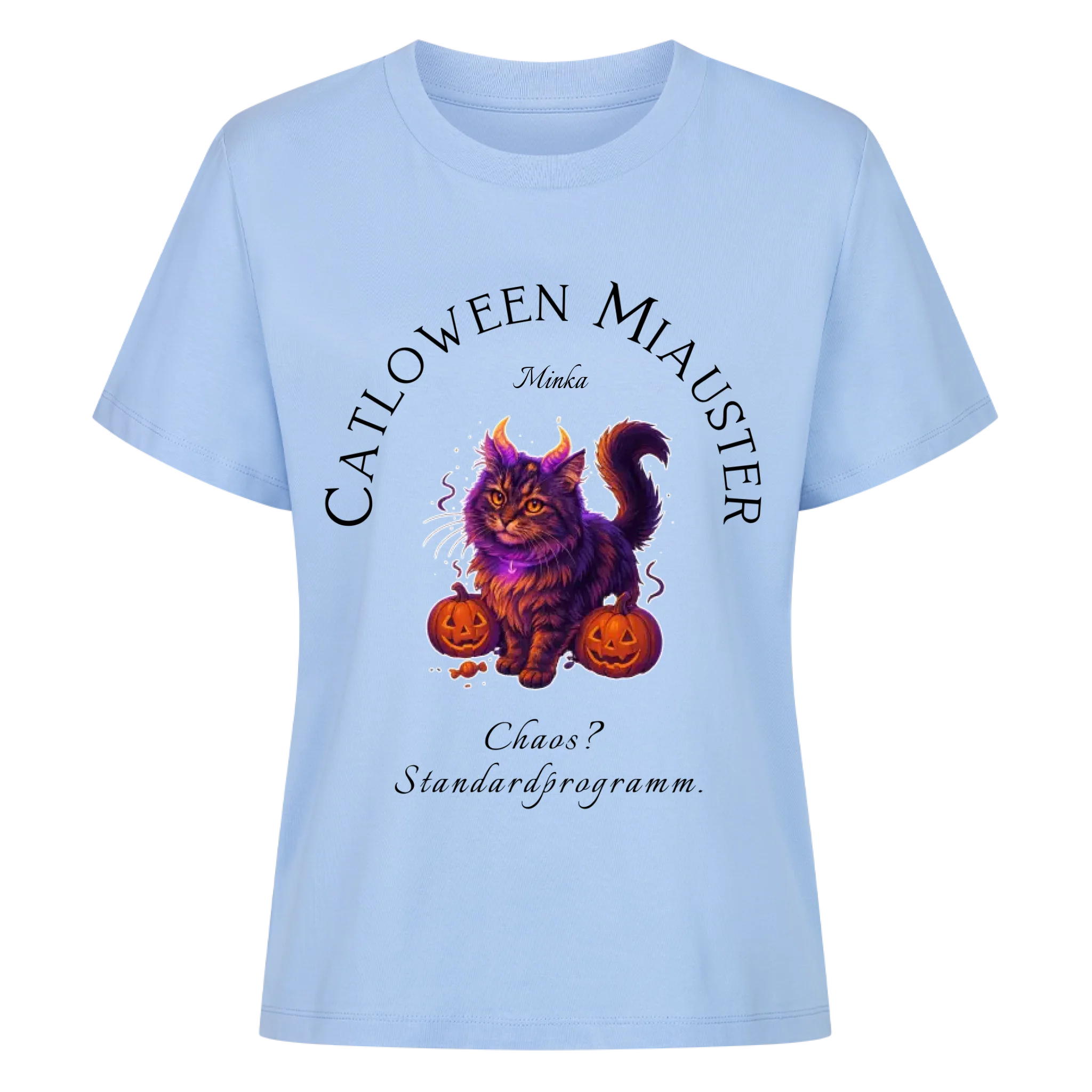 Happy Catloween - Katze als niedliches Monster - Individuelles Premium T-Shirt