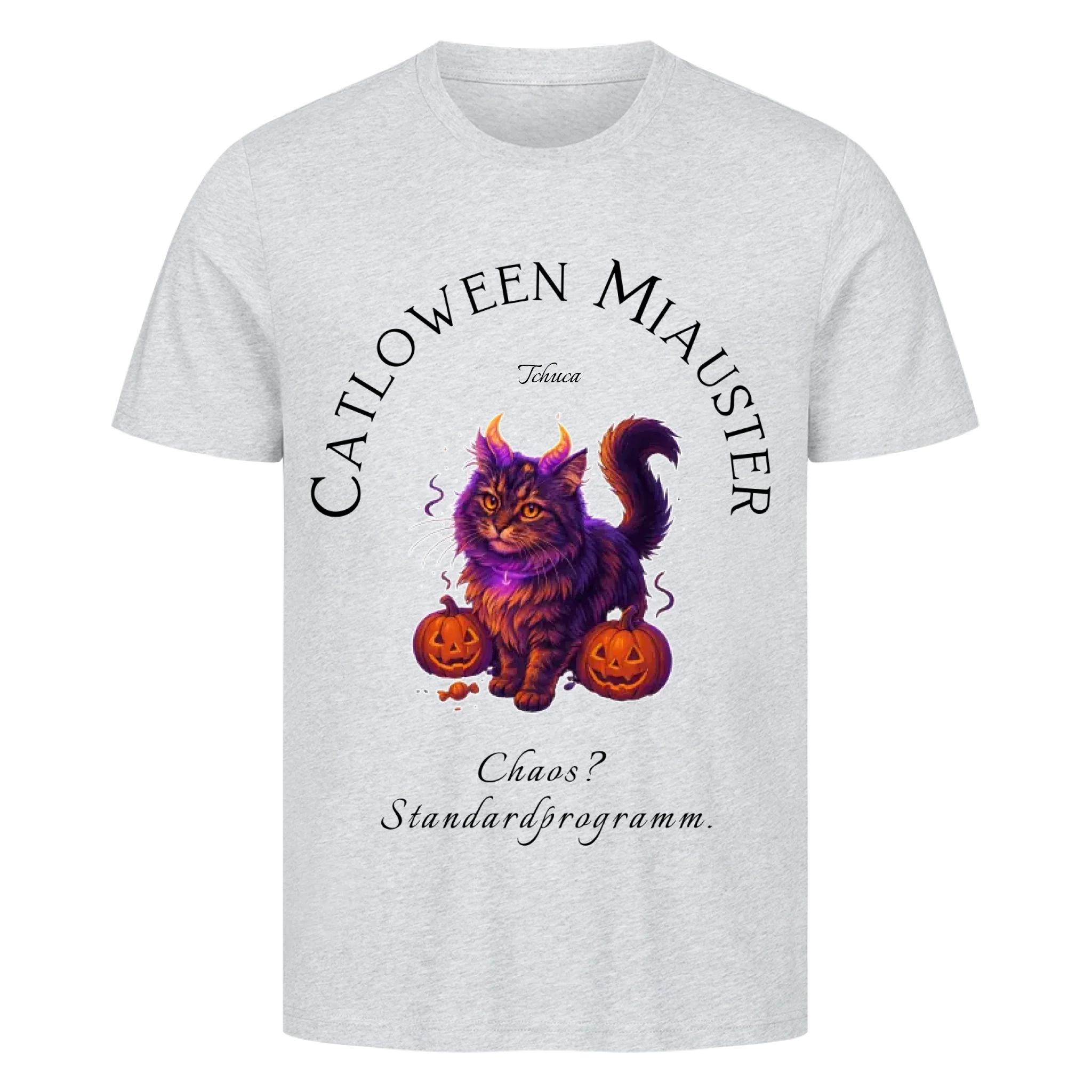 Happy Catloween - Katze als niedliches Monster - Individuelles Premium T-Shirt
