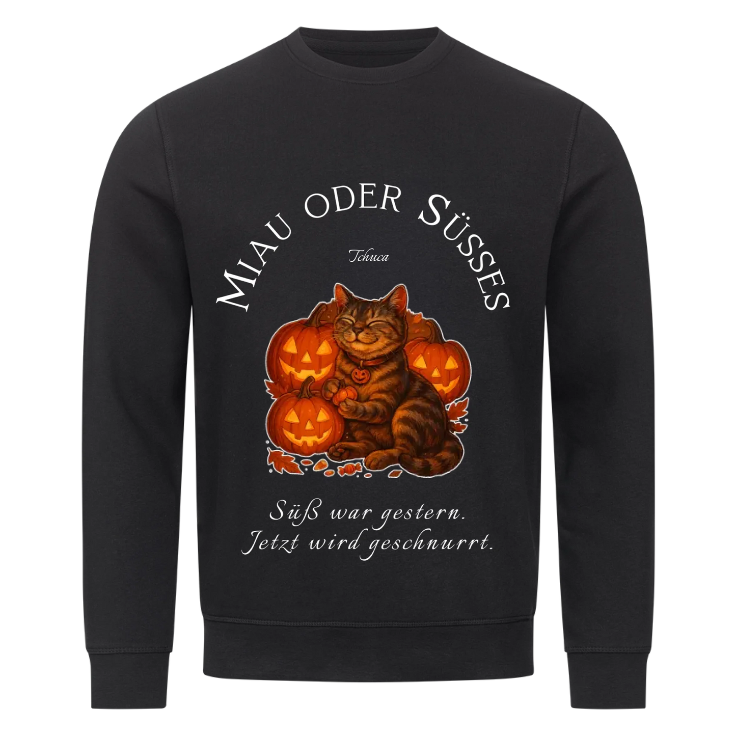 Miau oder Süsses Bio Sweatshirt - Eigenes Bild + Name