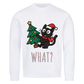 Katze & Weihnachtsbaum Premium Sweatshirt - Eigenes Bild