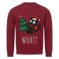 Katze & Weihnachtsbaum Premium Sweatshirt - Eigenes Bild