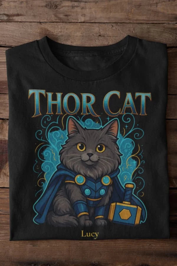 Cute Thor Cat - Katzen - Individuelles Premium T-Shirt