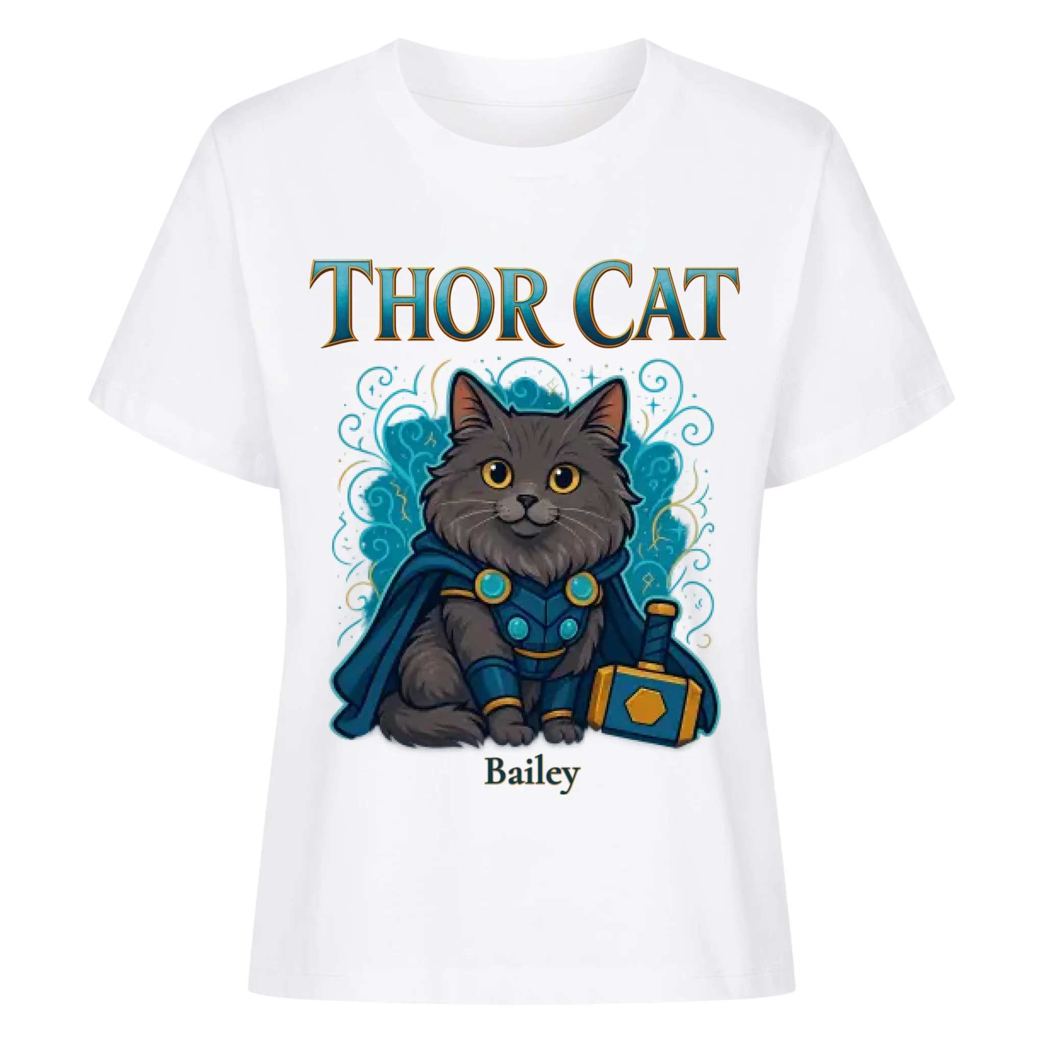 Cute Thor Cat - Katzen - Individuelles Premium T-Shirt