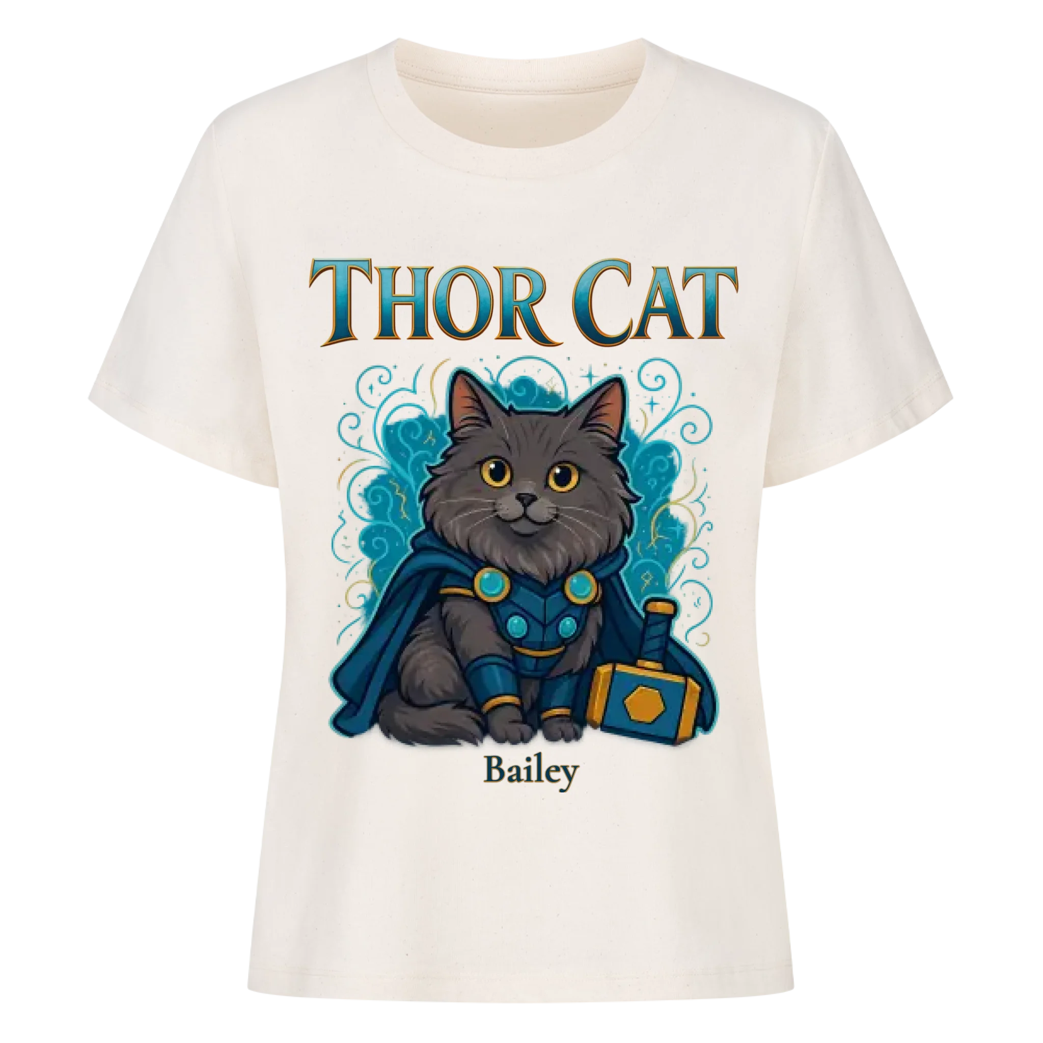 Cute Thor Cat - Katzen - Individuelles Premium T-Shirt