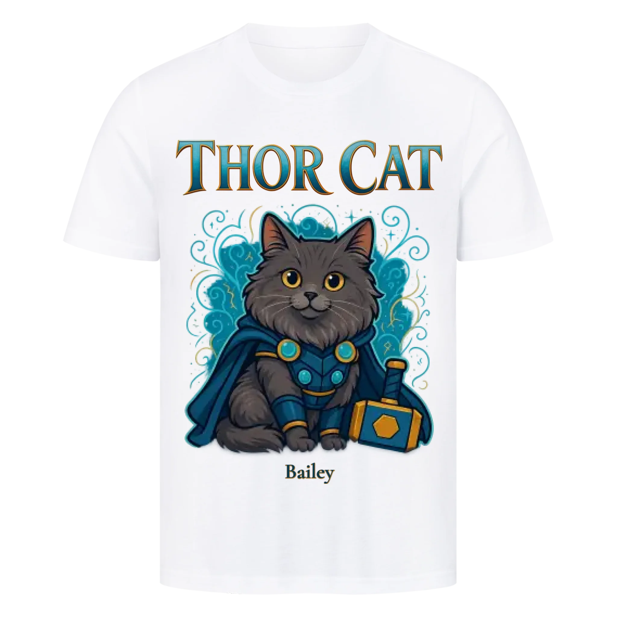 Cute Thor Cat - Katzen - Individuelles Premium T-Shirt