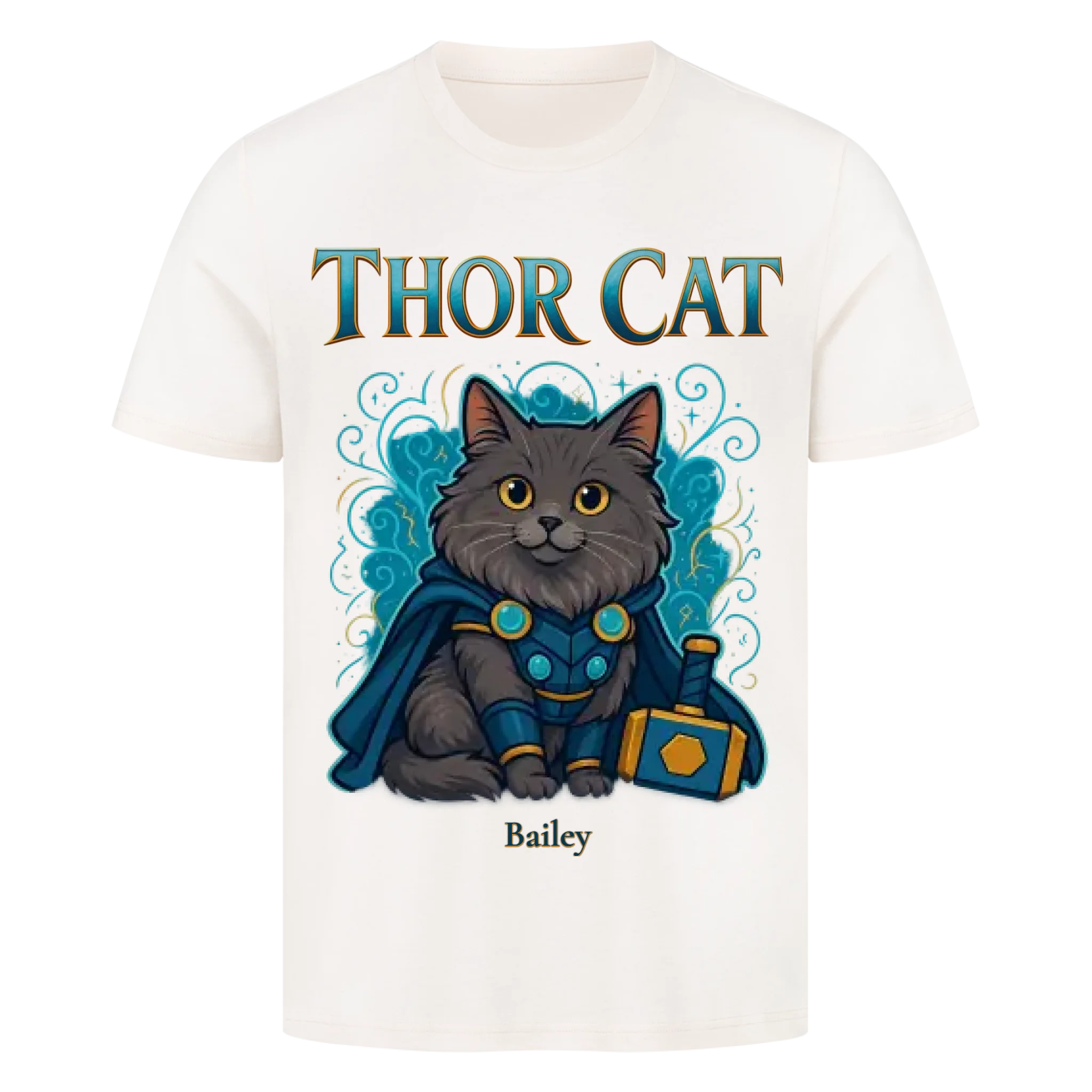 Cute Thor Cat - Katzen - Individuelles Premium T-Shirt