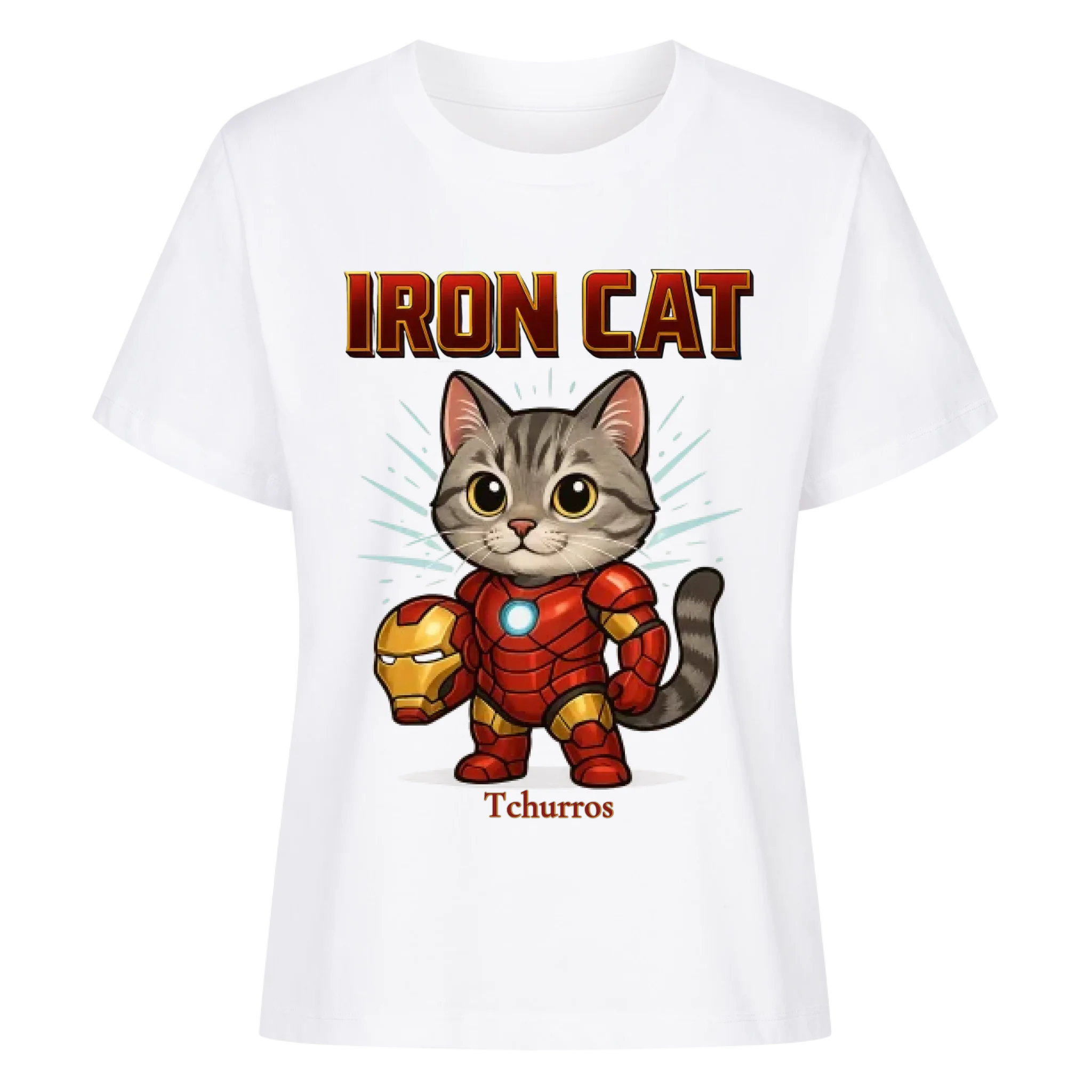 Cute Iron Cat - Katzen - Individuelles Premium T-Shirt